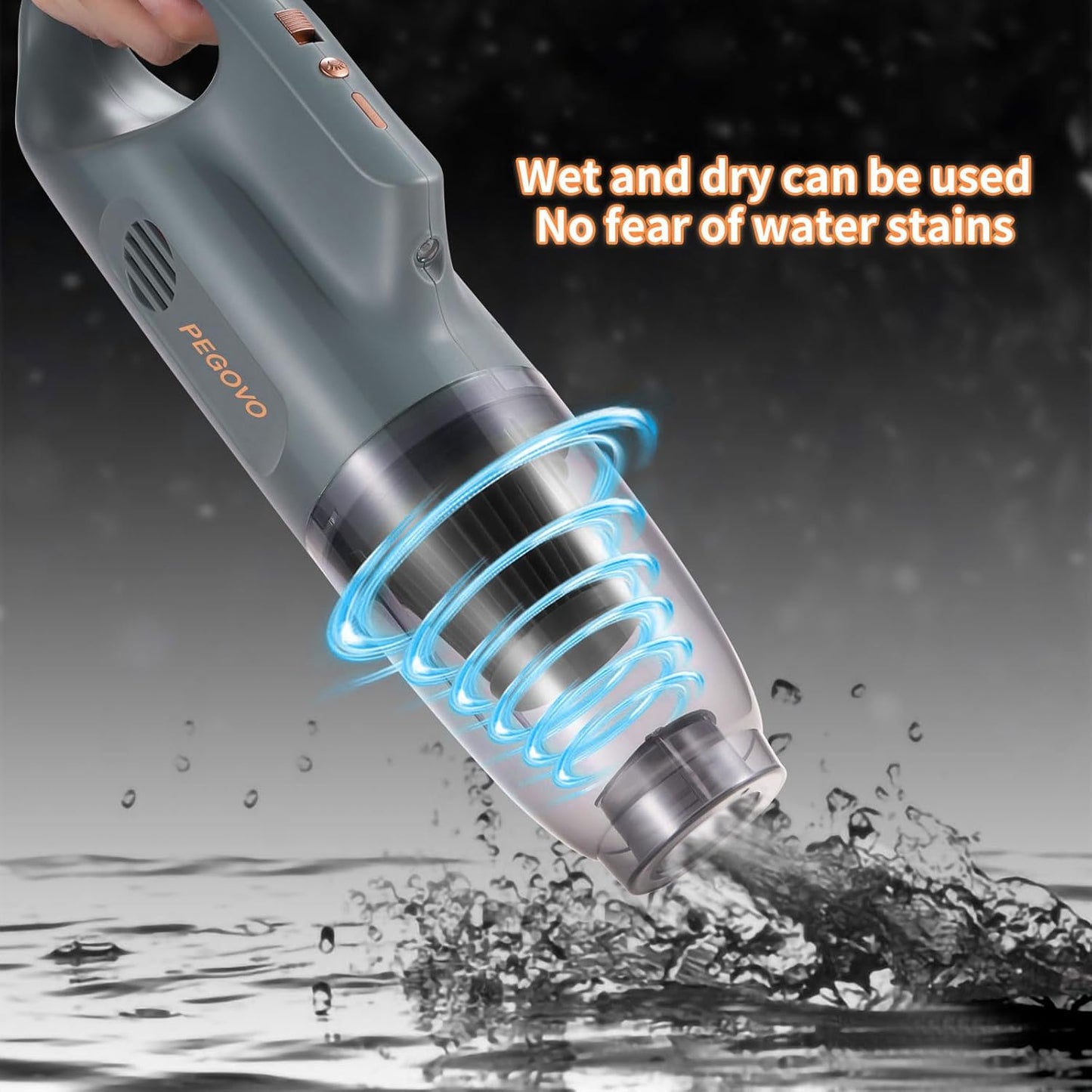 Handheld Vacuum Cordless Car Vacuum Portable, Cordless Handheld Vacuum Cleaner with Fast Charging Long Runtime,10KPA High Power Hand Vacuum for Home, Pet Hair（Washable Filter