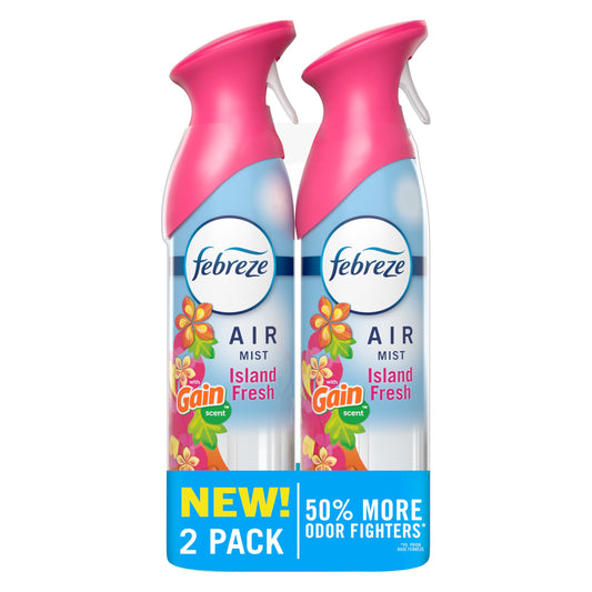 Febreze Air Mist, Gain Island Fresh Scent, 8.1oz (Pack of 2)