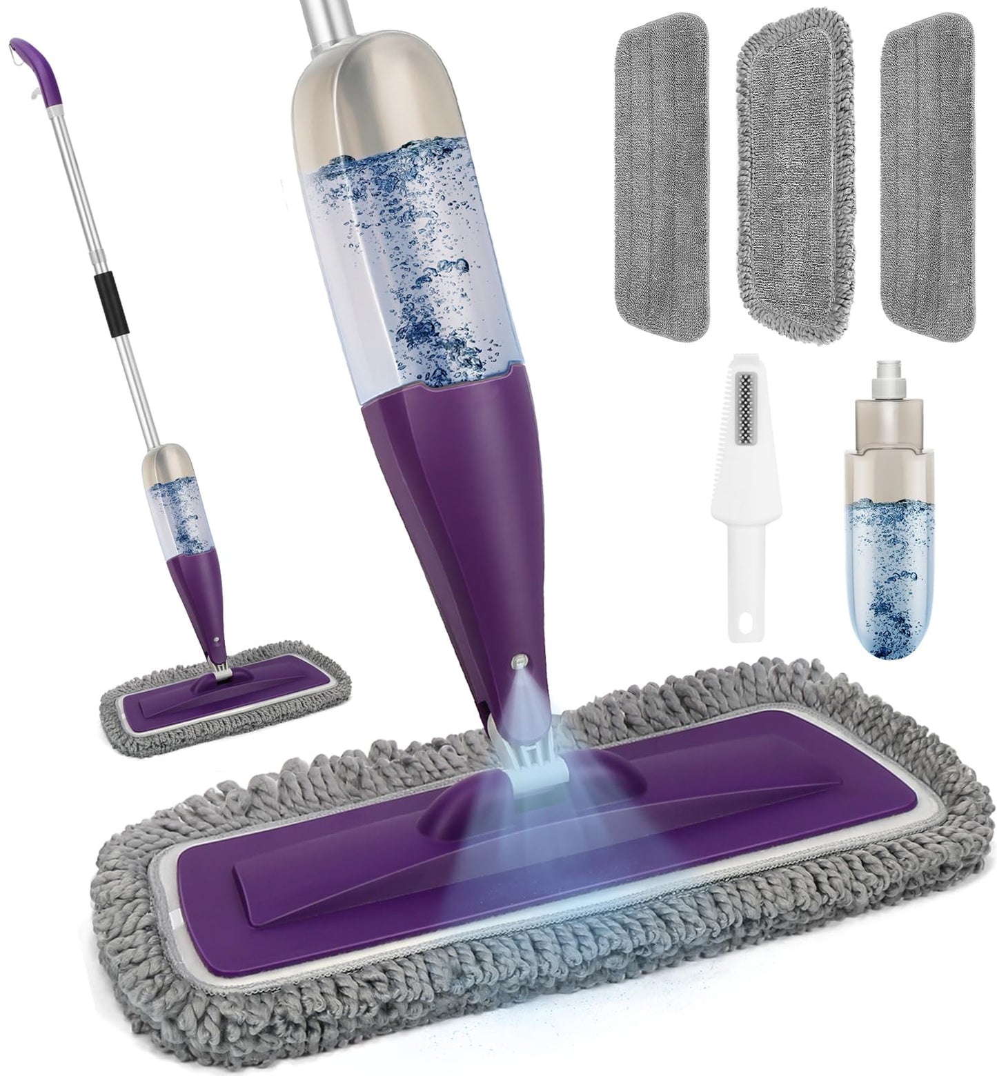 Microfiber Spray Mop for Floor Cleaning with Washable Pads,Dry Wet Use
