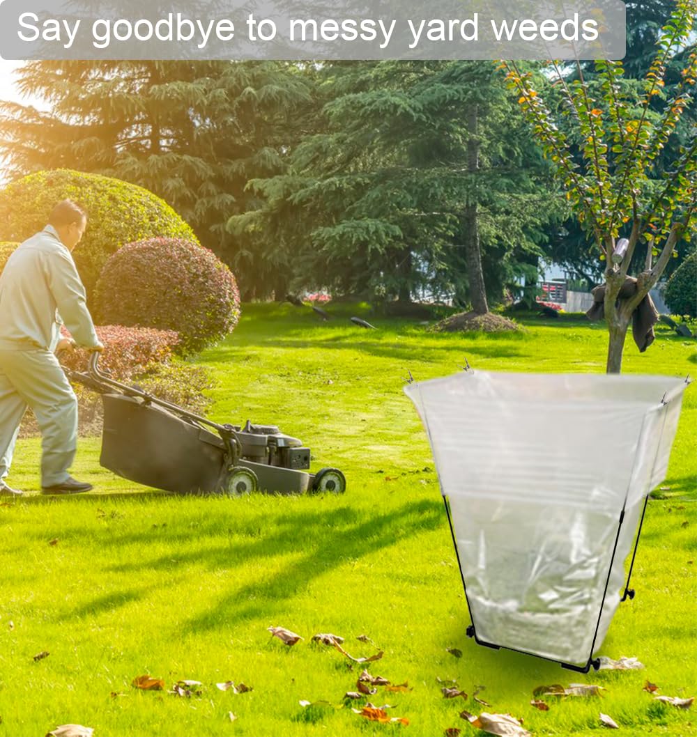 Artigarden Garden Trash Bag Holder - Outdoor Leaf Bag Support Stand Multi-Use Metal Garbage Bag