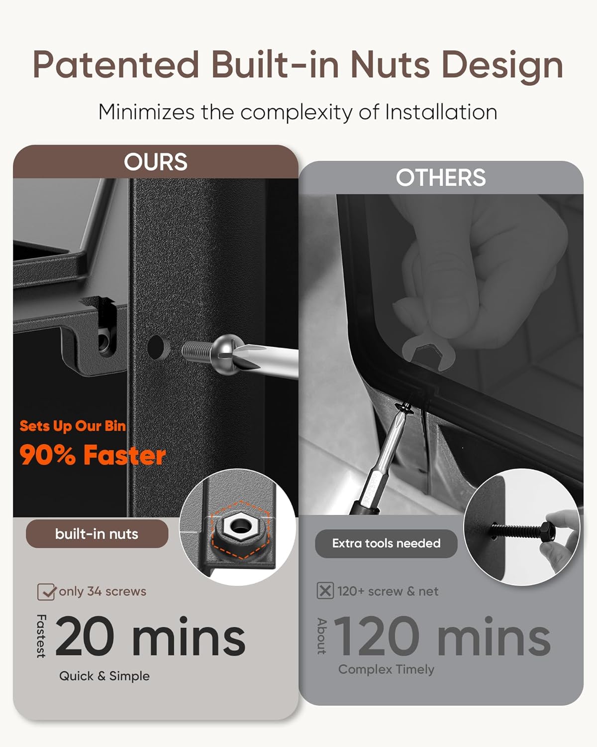 THEGROW'ING Updated 43 Gallon Compost Bin Outdoor, Fast Assemble Tumbling Composter, Dual Chamber Composter Tumbler, Rotating Compost Bin for Outside, Backyard, Garden and Yard, Black