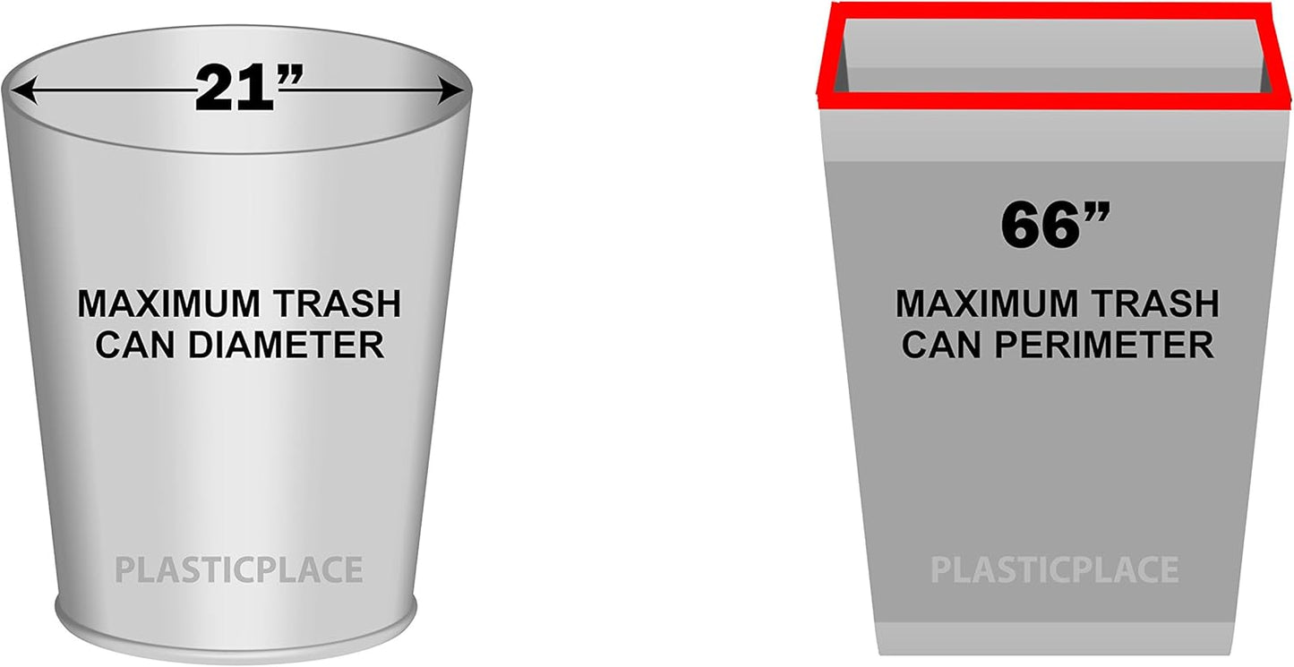 Plasticplace 32-33 Gallon Trash Bags │ 1.5 Mil │ Orange Garbage Can Liners │ 33’” x 39” (100 Count) (W33RNG15)