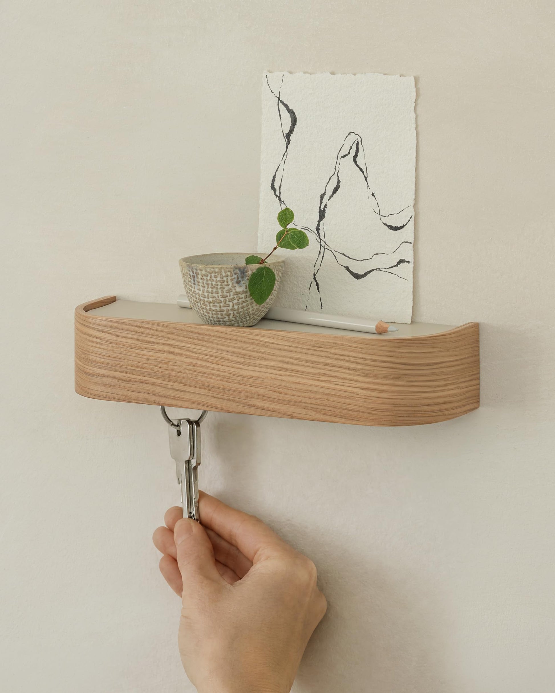 Kazai. Key Holder 'Toke' | Minimalist Key Hook Design from Berlin | Modern Key Holder Wall Mount