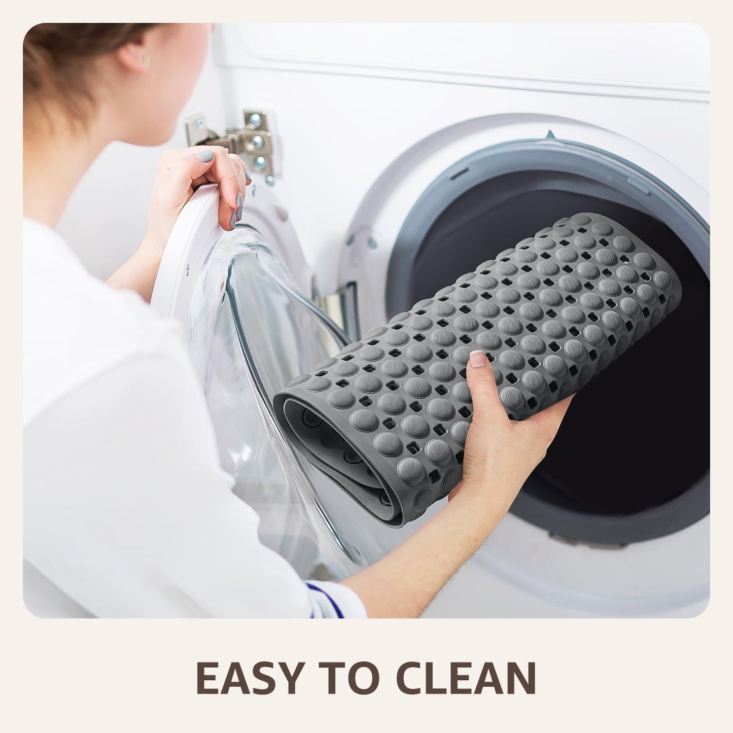 OTHWAY Bath Tub Shower Mat Non Slip, Bathtub Floor Liner Mats for Inside Shower Bathroom, Suction