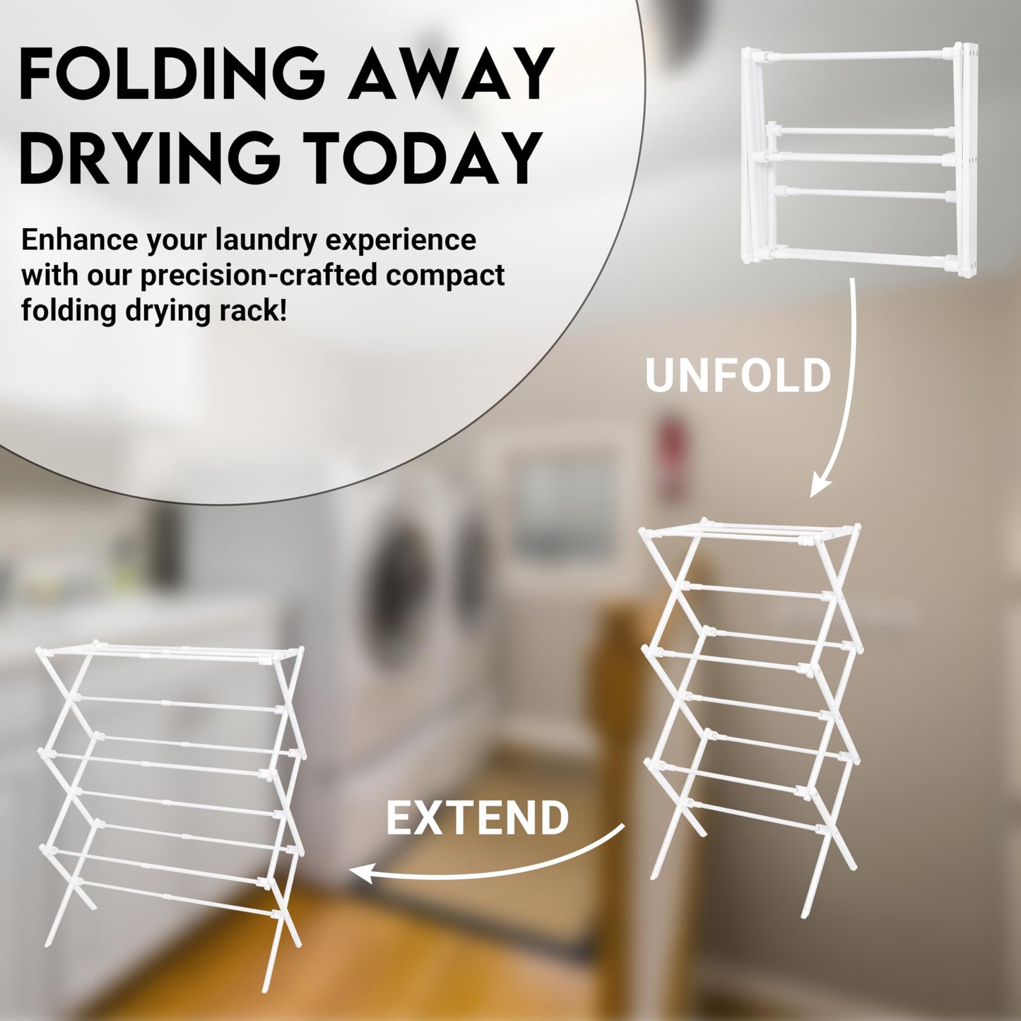 ZOES HOMEWARE 2026 Enhanced Clothes Drying Rack | Foldable Drying Rack Clothing for Laundry | Small