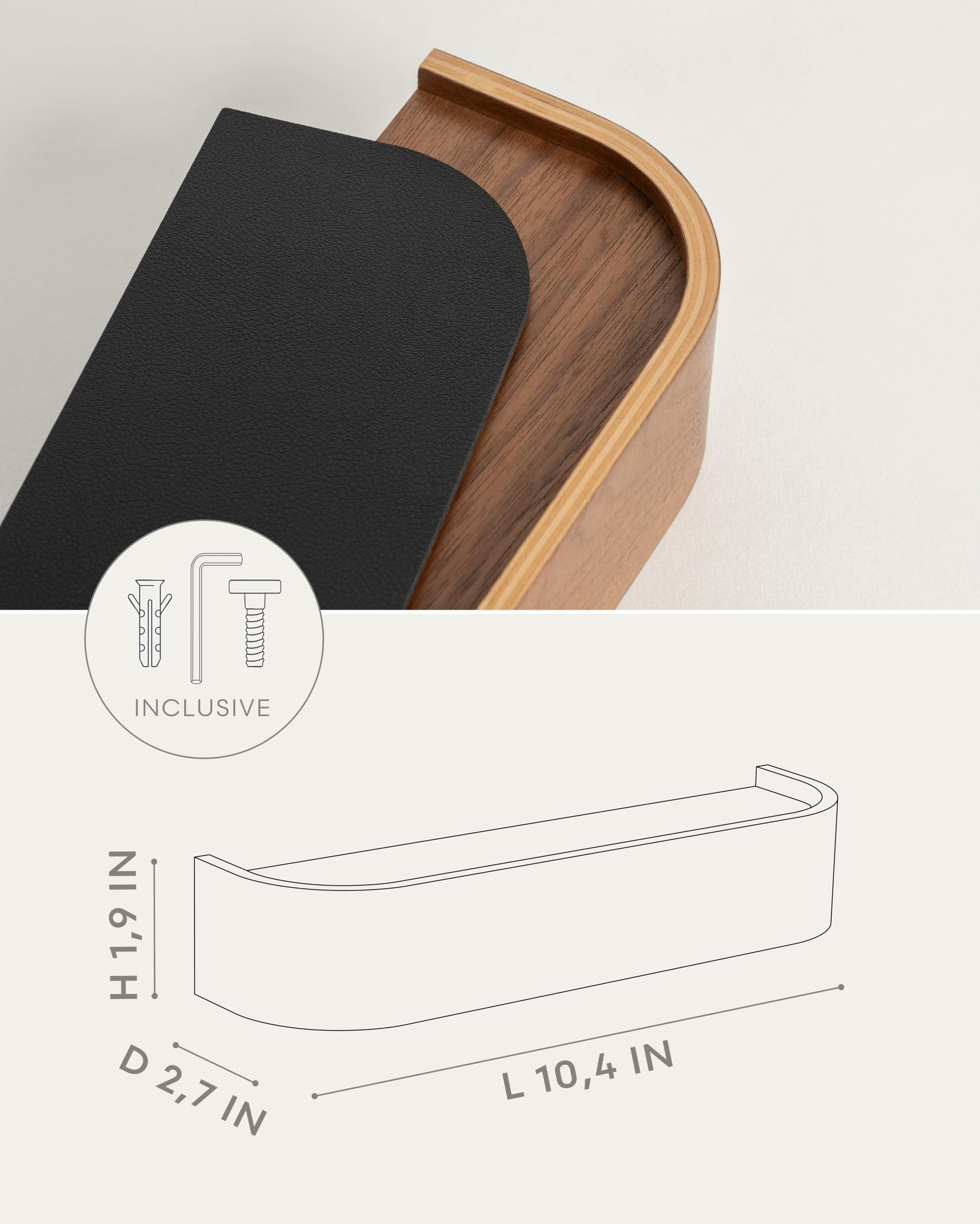 Kazai. Key Holder 'Toke' | Minimalist Key Hook Design from Berlin | Modern Key Holder Wall Mount