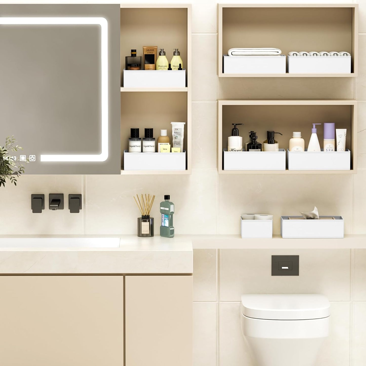 DIMJ Drawer Organizer Clothes - 24 Pack Baby Dresser Organizer for Nursery, Foldable Drawer Organizer Bins for Closet Bedroom Organization, Fabric Clothes Storage Dividers for Underwears, Socks, Bras