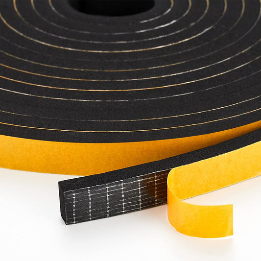 39 Feet Weather Stripping Door Seal, 1/4" Wide X 1/8" Thick Door Seal Strip High Density Foam Tape