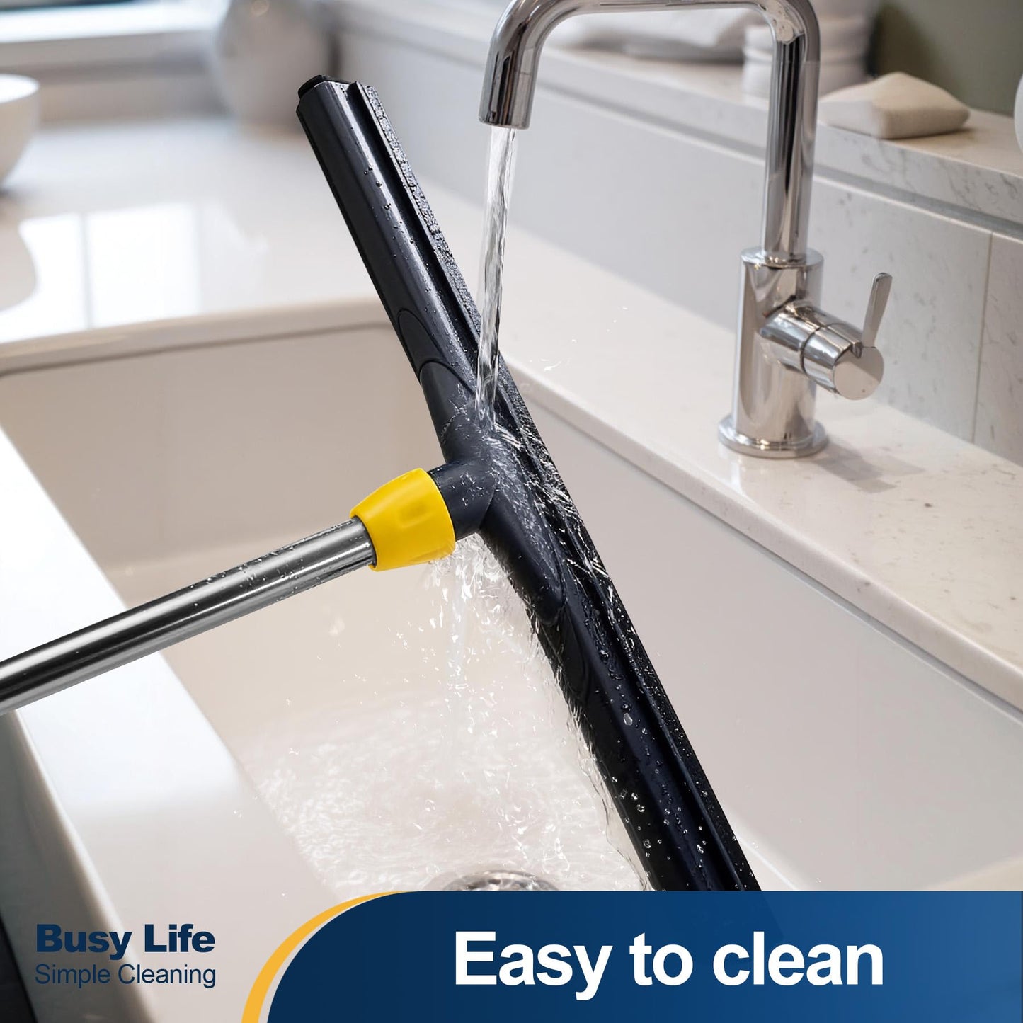 Yocada Floor Squeegee Scrubber Adjustable Telescopic Pole Heavy Duty 54.3"
