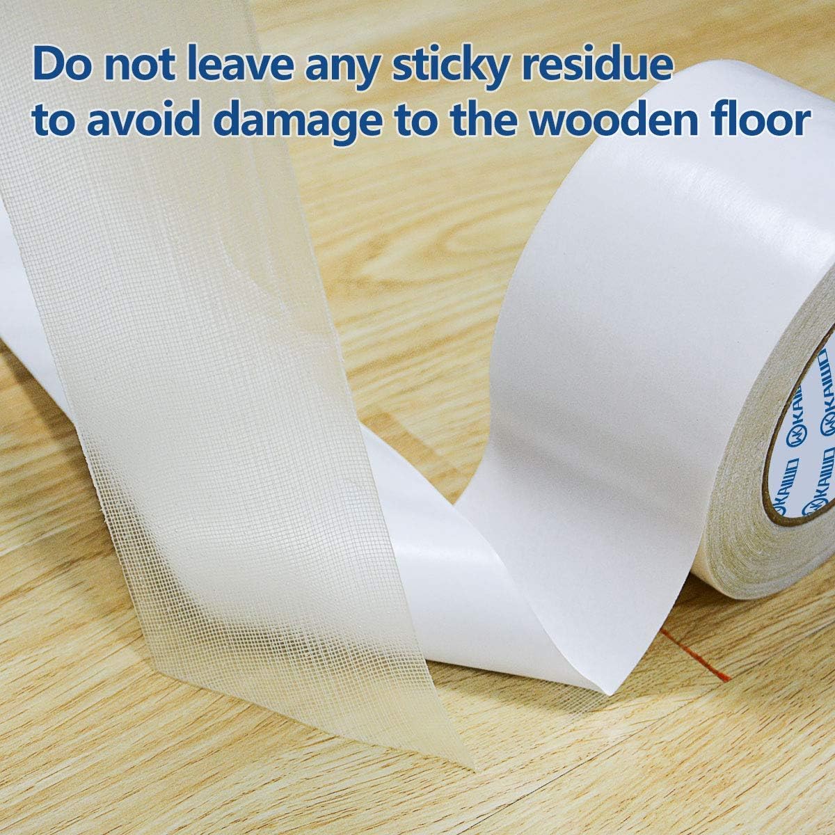 Heavy Duty Carpet Tape Double Sided 3 in x 20YD Rug Tape for Area Rugs on Carpet Perfect Rug Gripper for Holding Area Rugs Hardwood Floors Outdoor Rugs Stair Treads White.