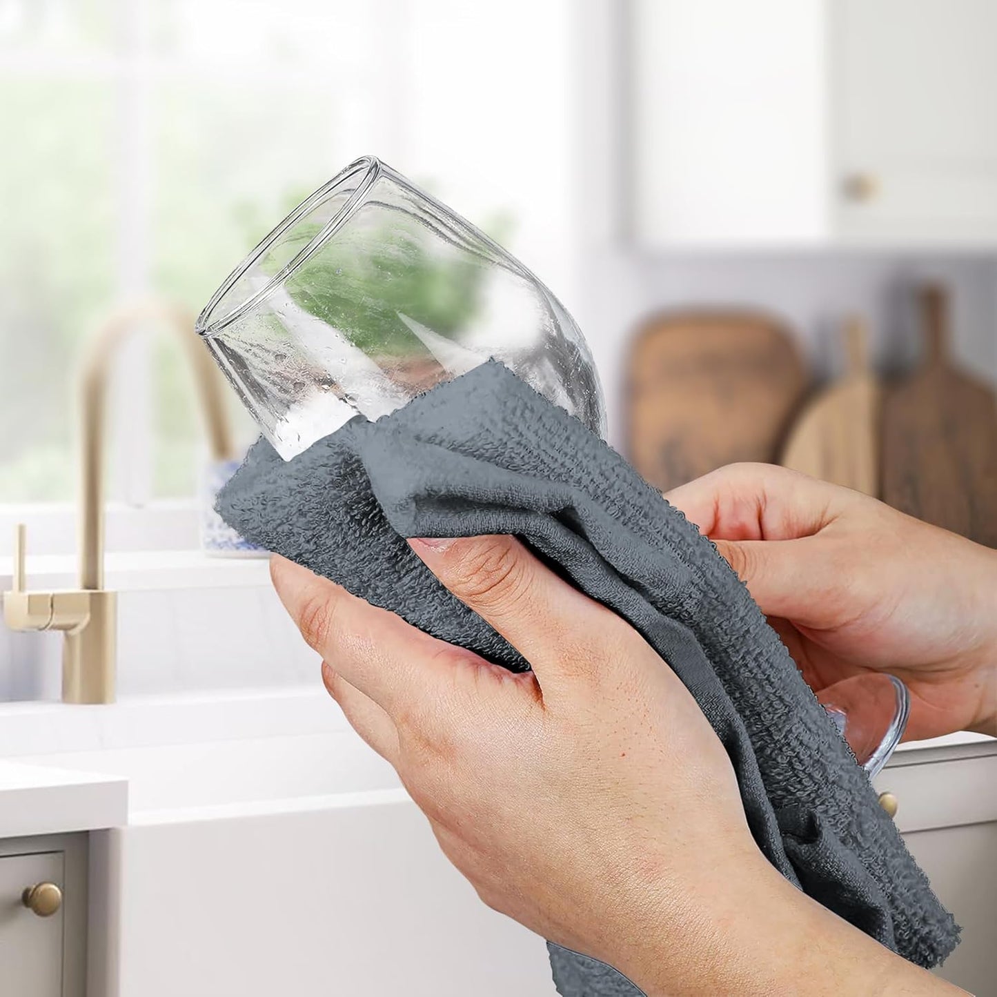 Avalon Towels Terry Bar Mop Towels (Value Pack of 36) Size 14"x17" – Absorbent and Durable, Multipurpose Cleaning Rags, Cotton Cleaning Cloths, Terry Cloth Rags, Reusable Shop Rag (Grey)