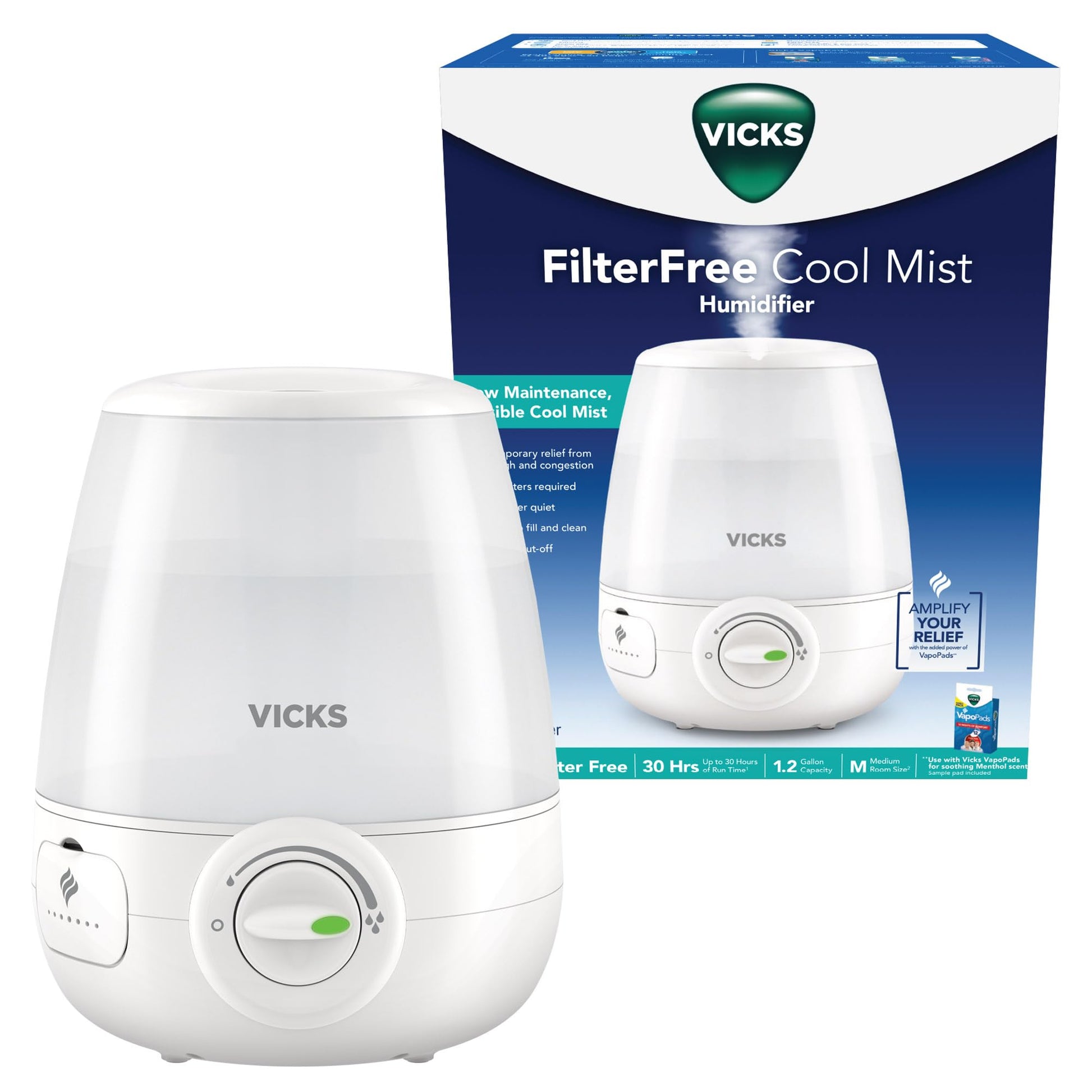 Vicks Filter-Free Ultrasonic Humidifier, Recommended by Pediatricians