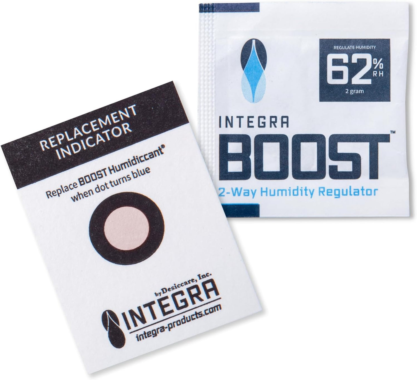 Integra Boost 2-Way Humidity Control Pack ??Patented Technology for Humidity Control ??Preserve Flavor & Maintain 62% RH ??Moisture Absorber for Herbs, Spices & More ??2 Gram (Pack of 6)