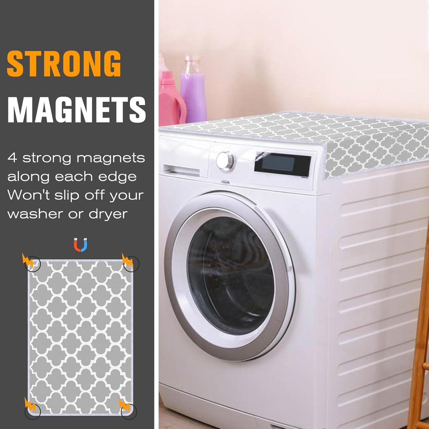 Ironing Mat, Portable Ironing Pad, 28 x 24 inch Ironing Mat for Table Top of Washer, Dryer, Table Top, Countertop, Silincoe Coating and Scorch Resistant