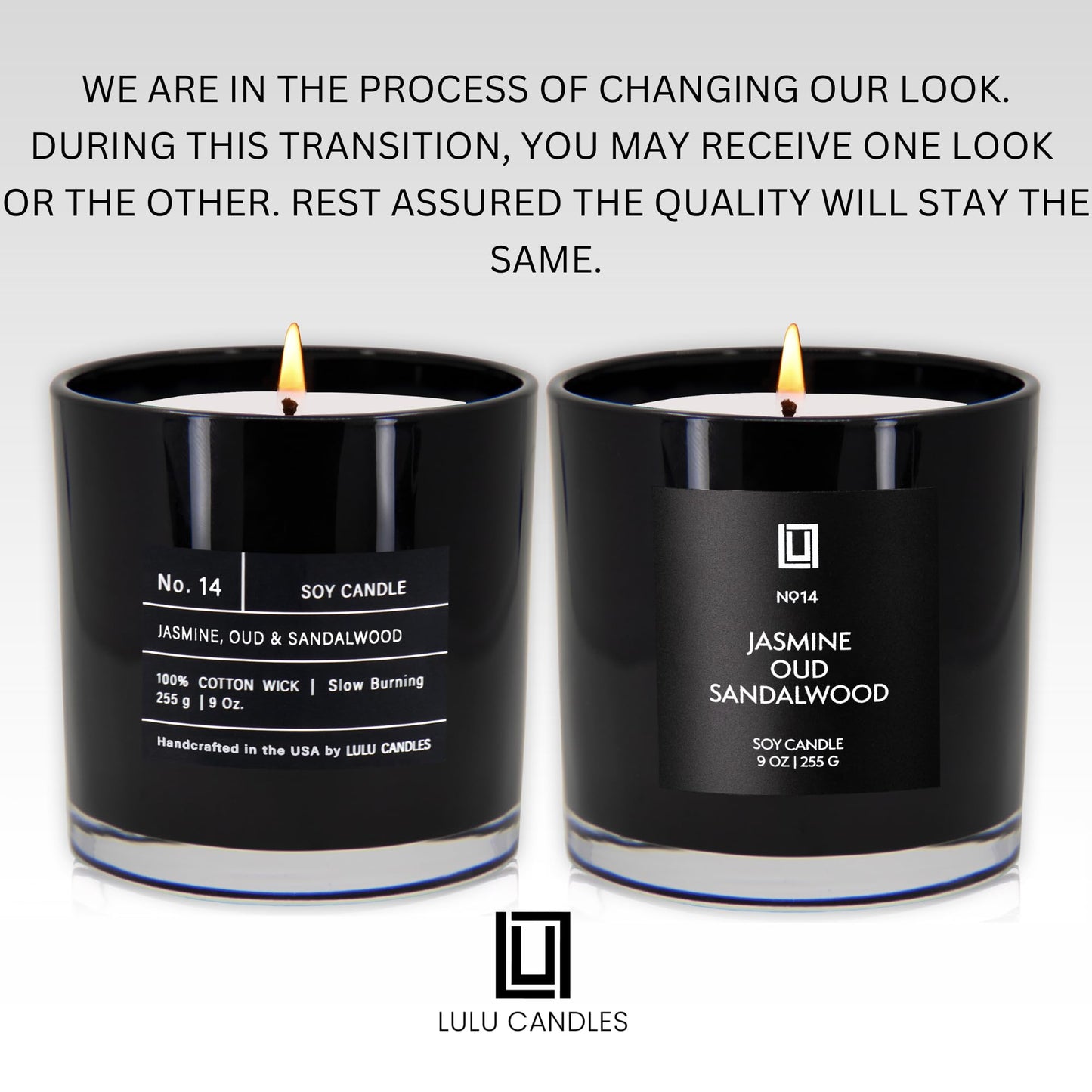 Lulu Candles Jasmine, Oud & Sandalwood Scented Soy Blend Jar Candle, 9 Oz.