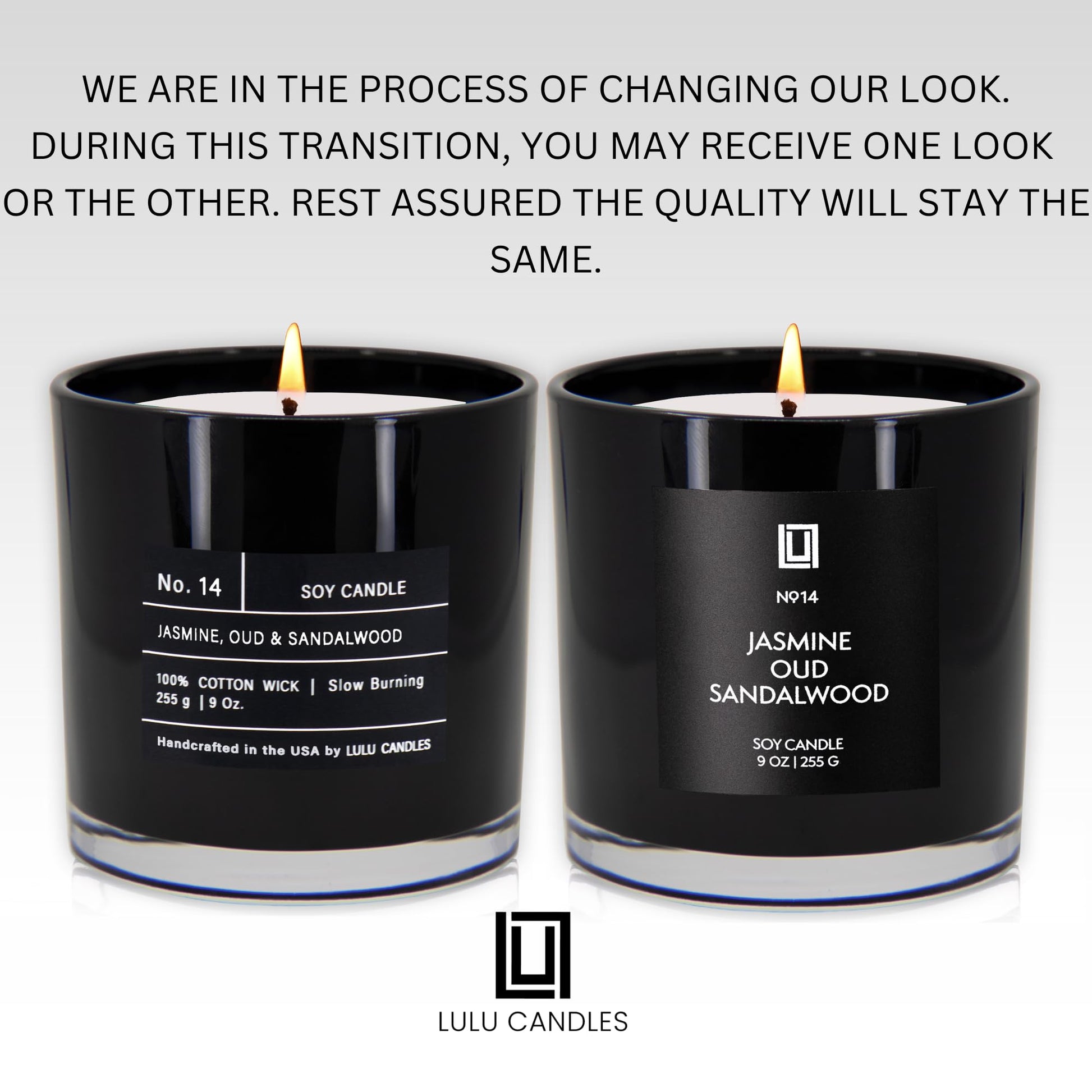 Lulu Candles Jasmine, Oud & Sandalwood Scented Soy Blend Jar Candle, 9 Oz.