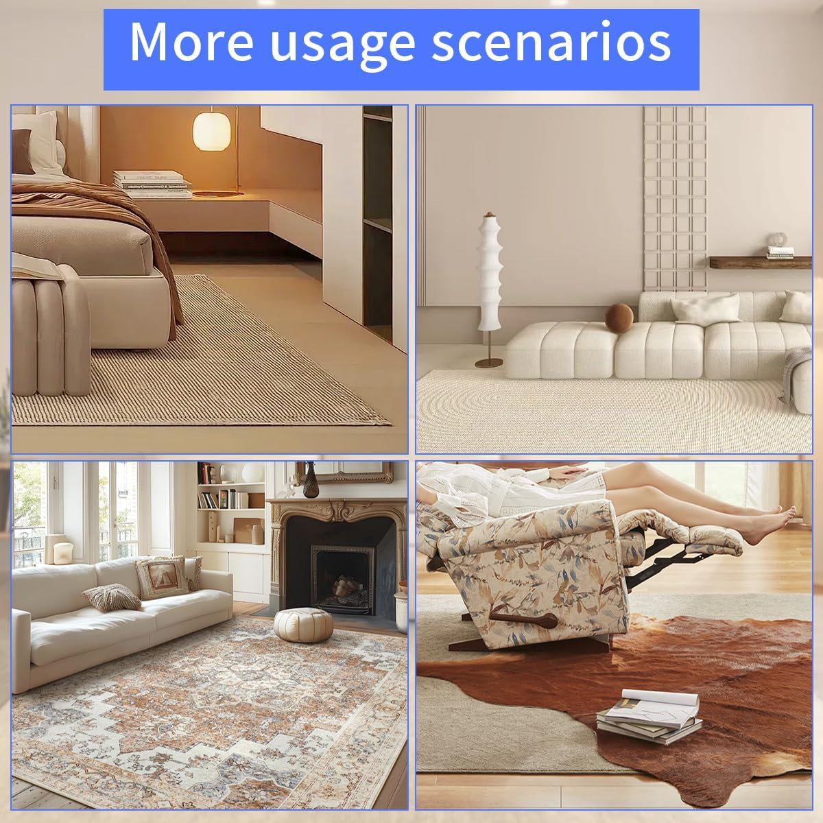 Felt Rug Pad, 8x10 Ft Extra Large Area Rug Cushioned Carpet Pad, Thick Felt Rug Pads for All
