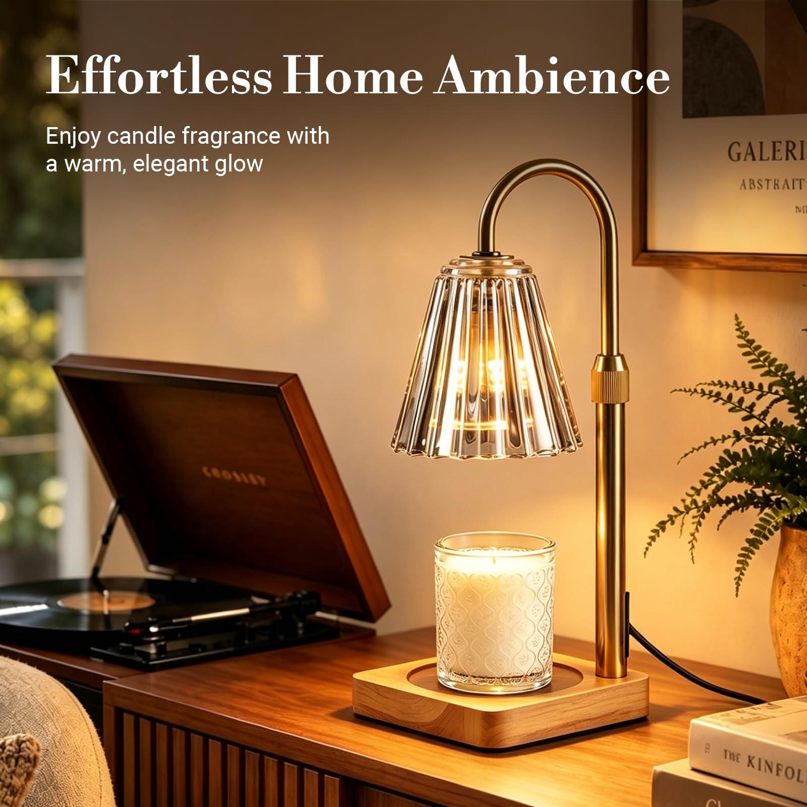Marycele Candle Warmer Lamp with Timer & Dimmer, Gifts for Mom Office Decor