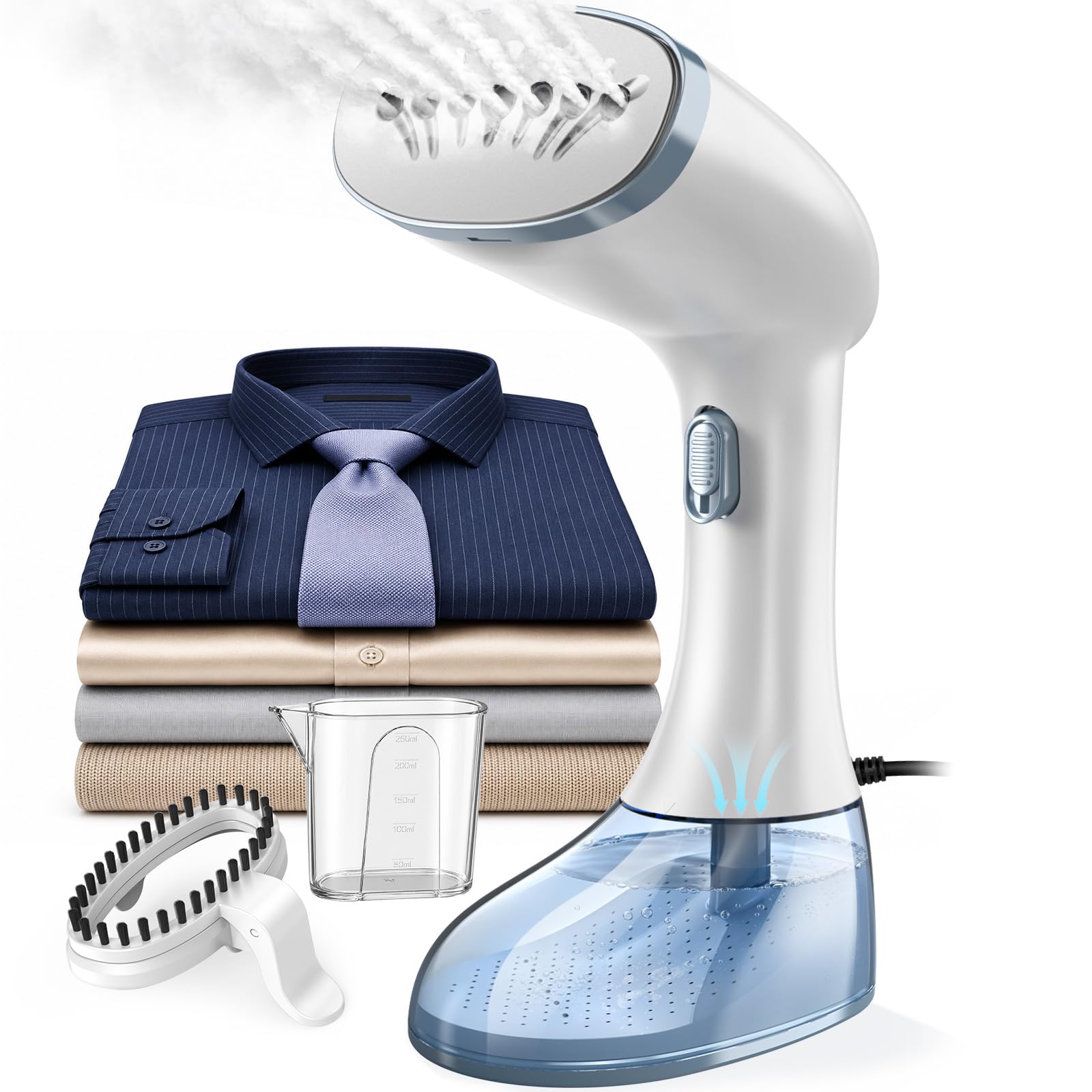 Steamer for Clothes, 1800W Clothes Steamer Handheld Garment Steamer with 3 Steam Settings, 380ml