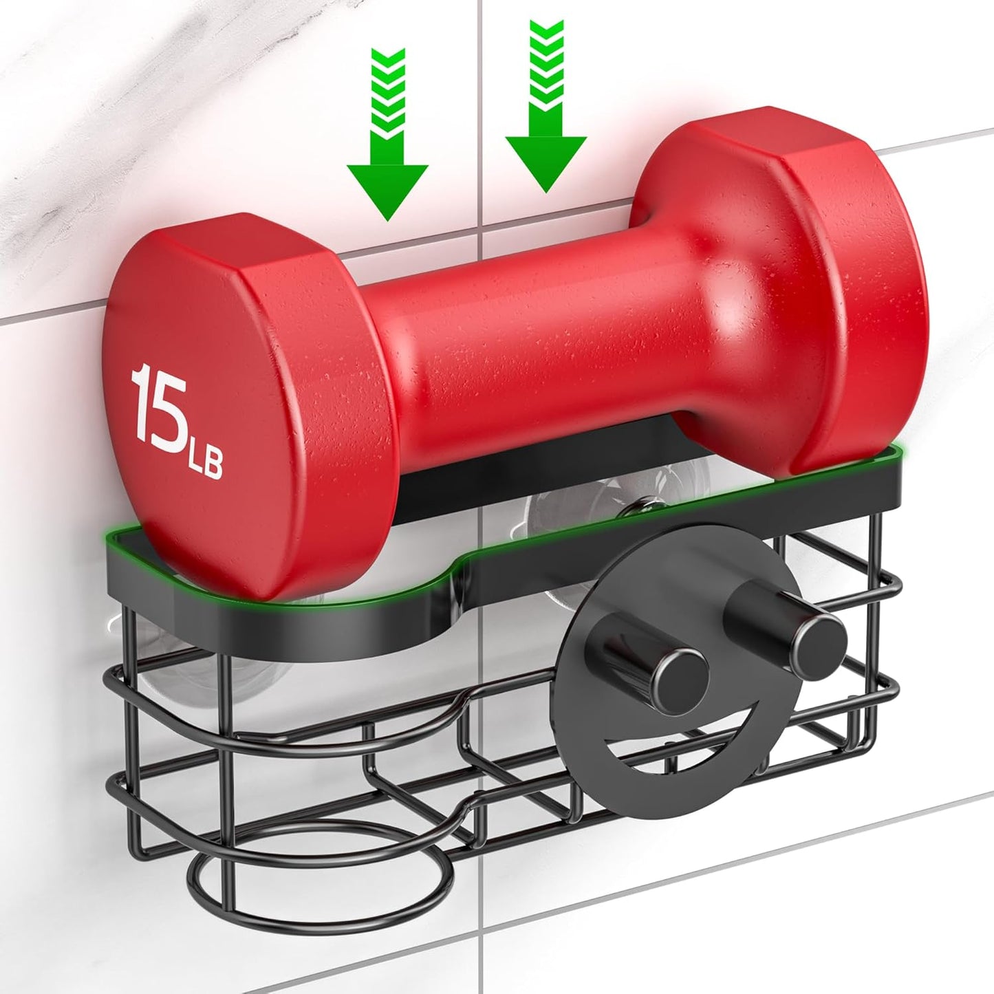 Cisily Smiley Sponge Holder for Kitchen Sink Caddy, Stainless Steel Movable Brush Holder Dish Cloth Hanger, Suction Cup Sink Caddy Organizer Accessories