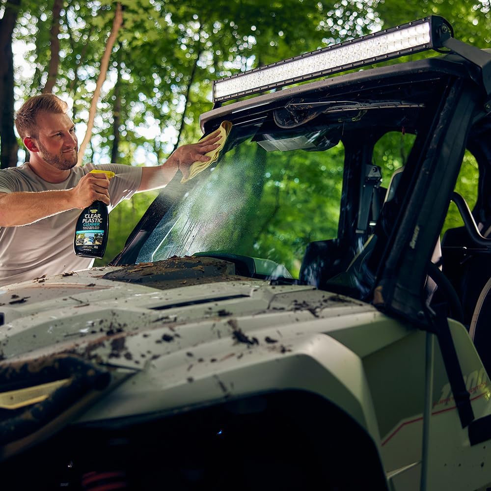 Invisible Glass 92084-4PK Clear Plastic Cleaner for Cars, Motorcycles, RVs, Boats, Helmet Visors, Golf Carts, Acrylic and Vinyl Windows, Streak-Free, Haze-Free, Removes Static, 22 Fl Oz, Pack of 4