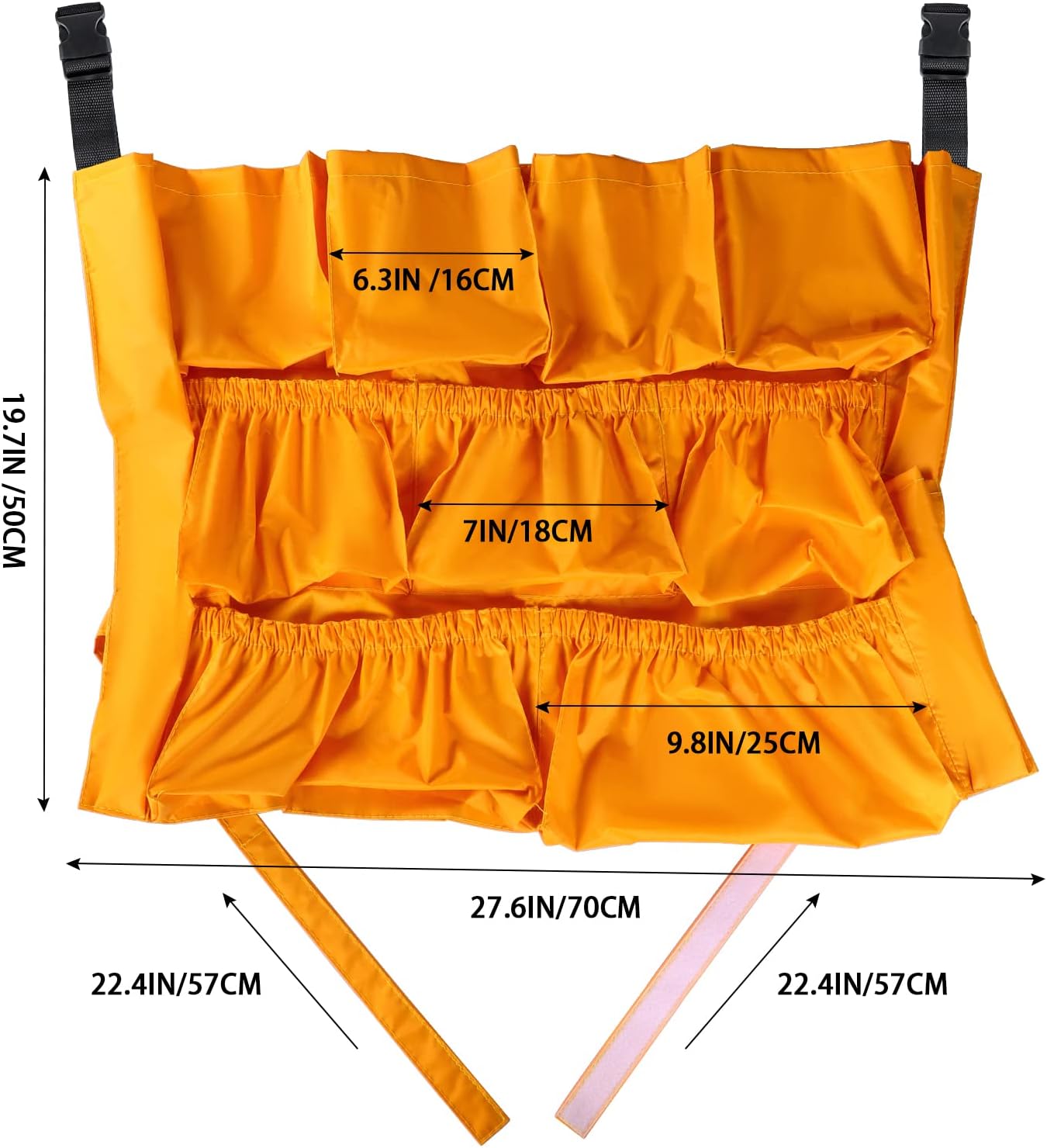 MOLIGOU 12 Pockets Trash Can Caddy Bag, Garbage Bin Caddy Organizer for Cleaning Tools and Supplies, Fits 20-44 Gallon Can