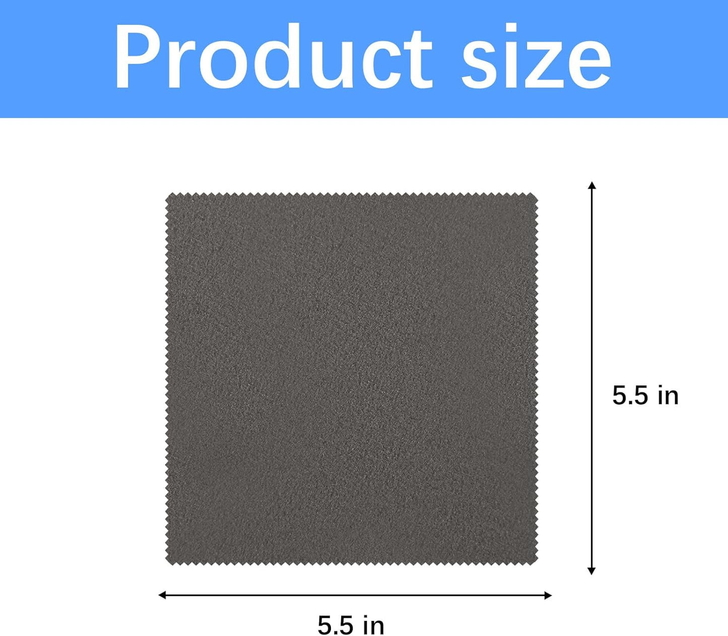 60 Pack Microfiber Cleaning Cloth for Glasses (5.5"x5.5"), Eye Glasses Clean Cloths Bulk Microfiber Lens Cleaner Cloth for Eyeglasses, Lenses, Silverware, Camera, Phones and Laptops