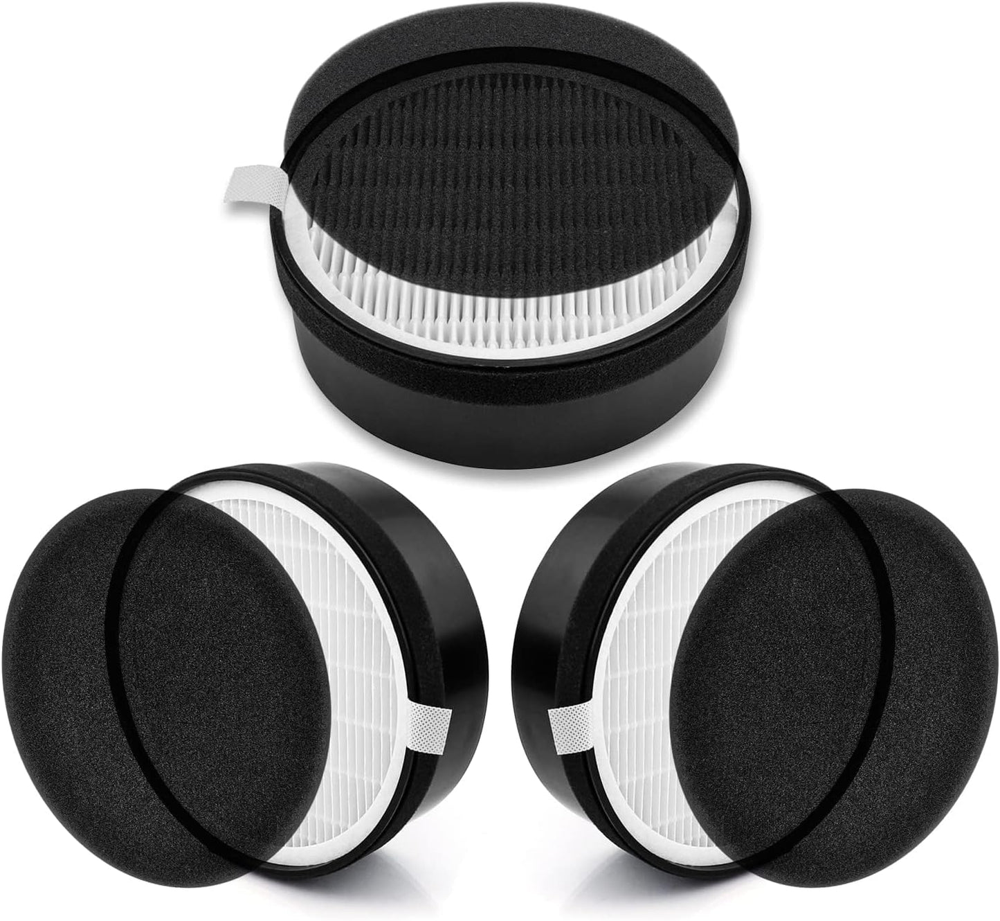LV-H132 Replacement Filter for LEVOIT Air Purifier Replacement Filter LV-H132-RF, Funmit 3-in-1 H13 True HEPA Filter Replacement, 3 Pack