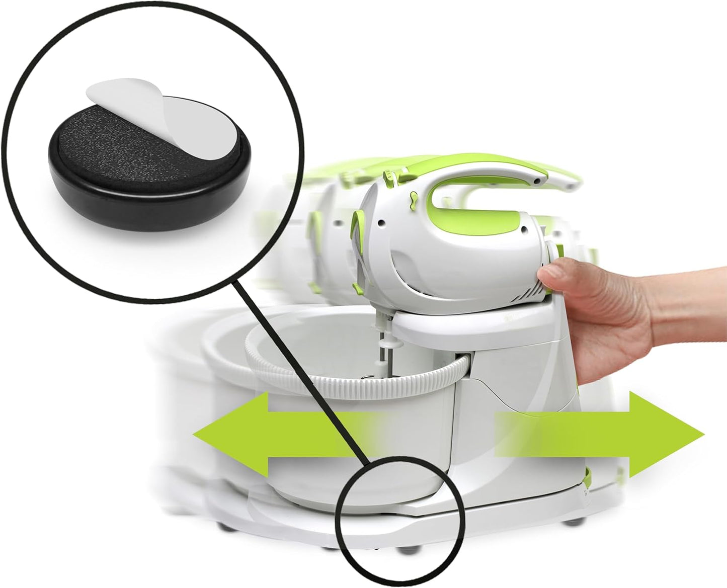 Slipstick GorillaGlides Kitchen Appliance Sliders (24 x 3/4” Round Glides) Self Adhesive Countertop Appliance Sliders Provide Easy Sliding and Saves Space on Counters