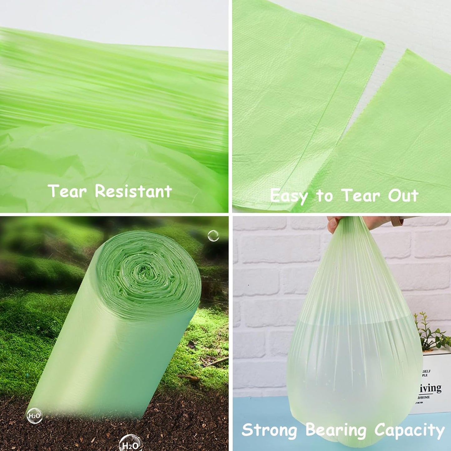 Outdoor Dog Poop Trash Can, Dog Waste Trash Can for Backyard Garden Home with Lid, Removable Inner Bin, Green Waste Bag, Black Fully Assembled