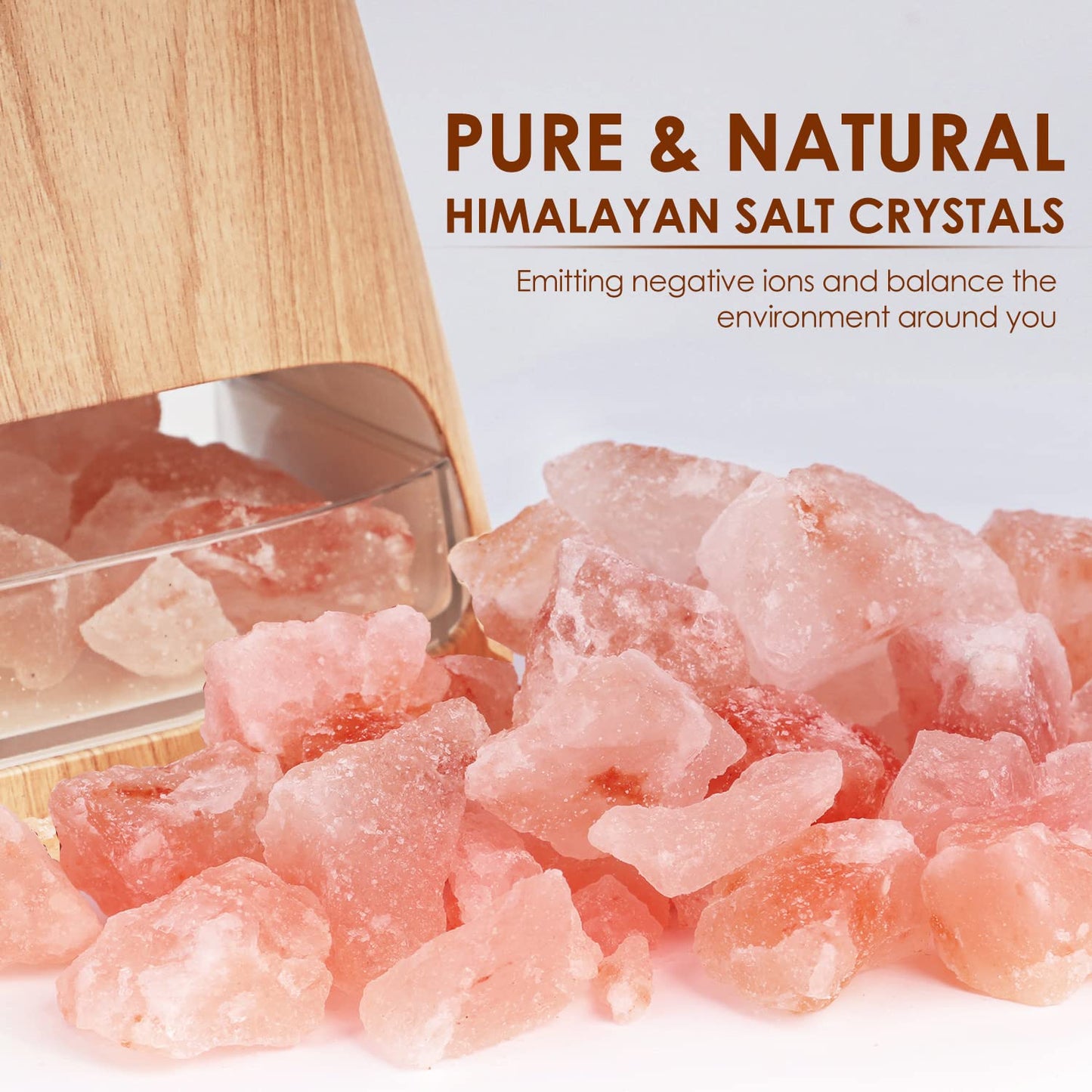 SALKING 2-in-1 Ultrasonic Essential Oil Diffuser & Himalayan Salt Lamp, Aromatherapy Diffuser Cool