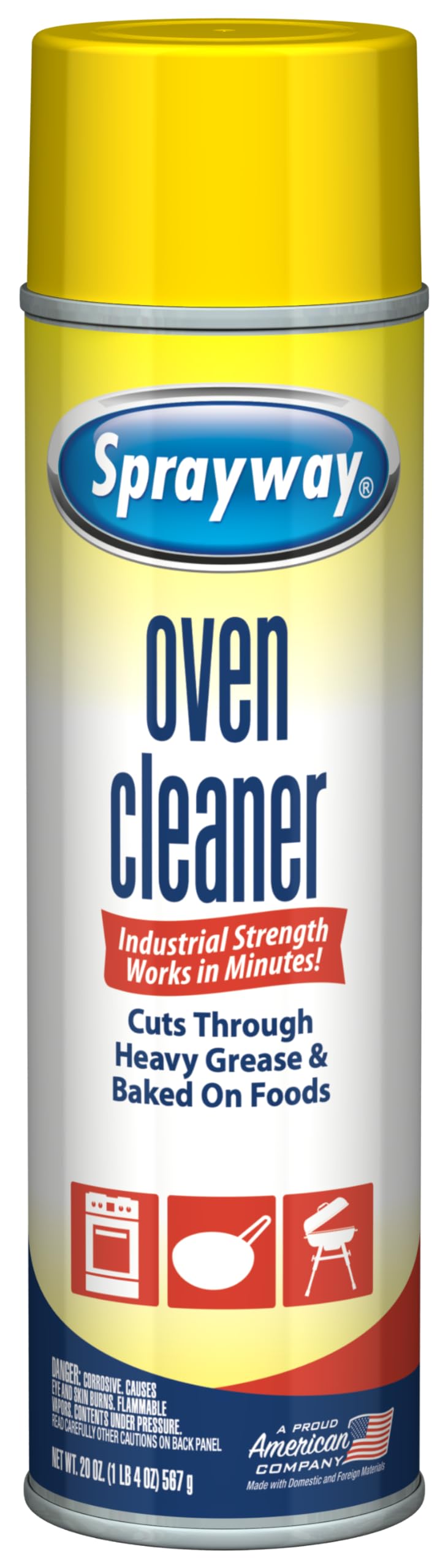 Sprayway Heavy-Duty Oven & Grill Cleaner, Removes Oil & Grease, 20 Oz, 1.25 Pound (Pack of 1), 20