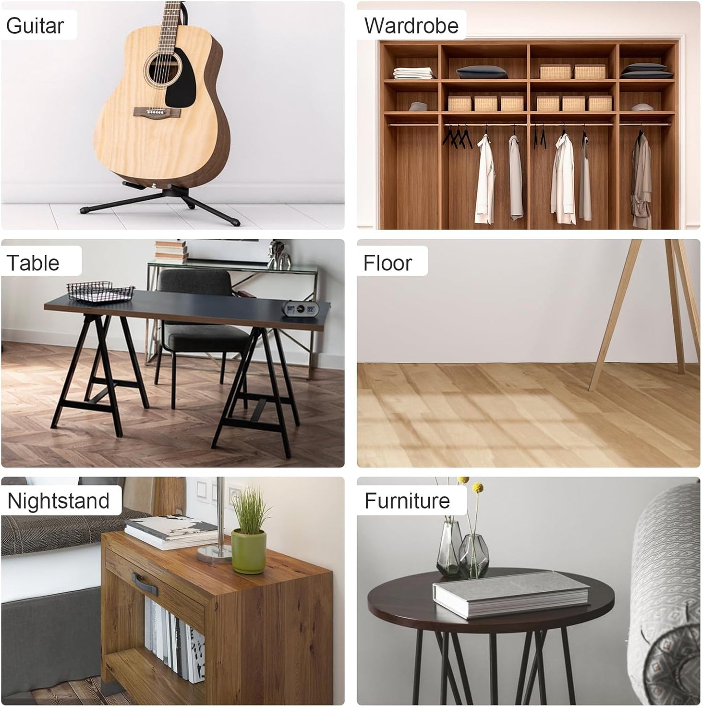 SEISSO Wood Putty, Black Wood Filler Paintable, Wood Putty Outdoor Waterproof, Wood Repair Putty Stainable, Wood Furniture Repair kit - Restore Wooden Table, Cabinet, Floors, Door