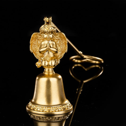 Golden Angel Candle Snuffer, Metal Candle Extinguisher with Praying Angel Design, Ideal for Home