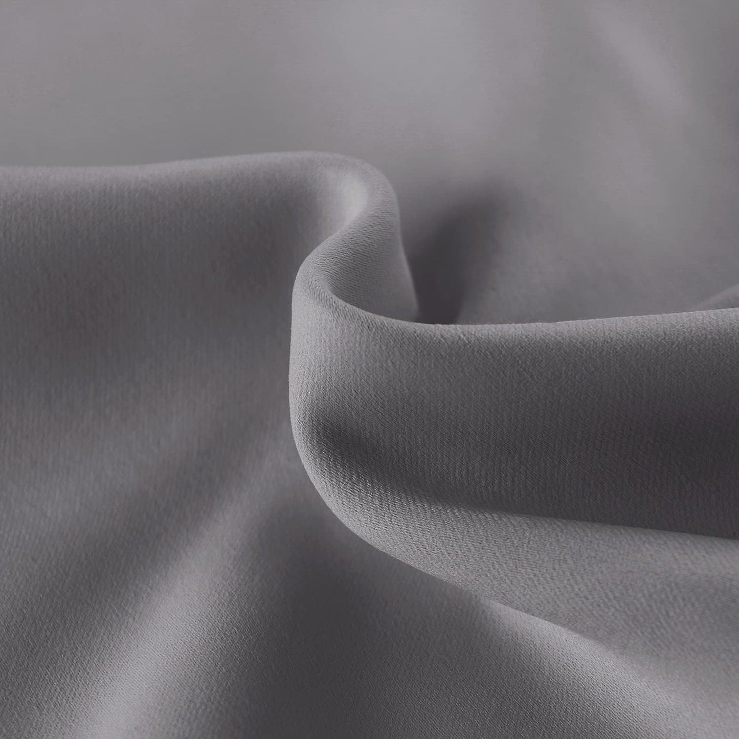 DWCN French Door Curtains – Rod Pocket Thermal Blackout Curtain for Doors with Glass Window, Kitchen and Patio Doors for Privacy, 54 X 40 Inches Long, 1 Curtain Panel with Tieback, Grey