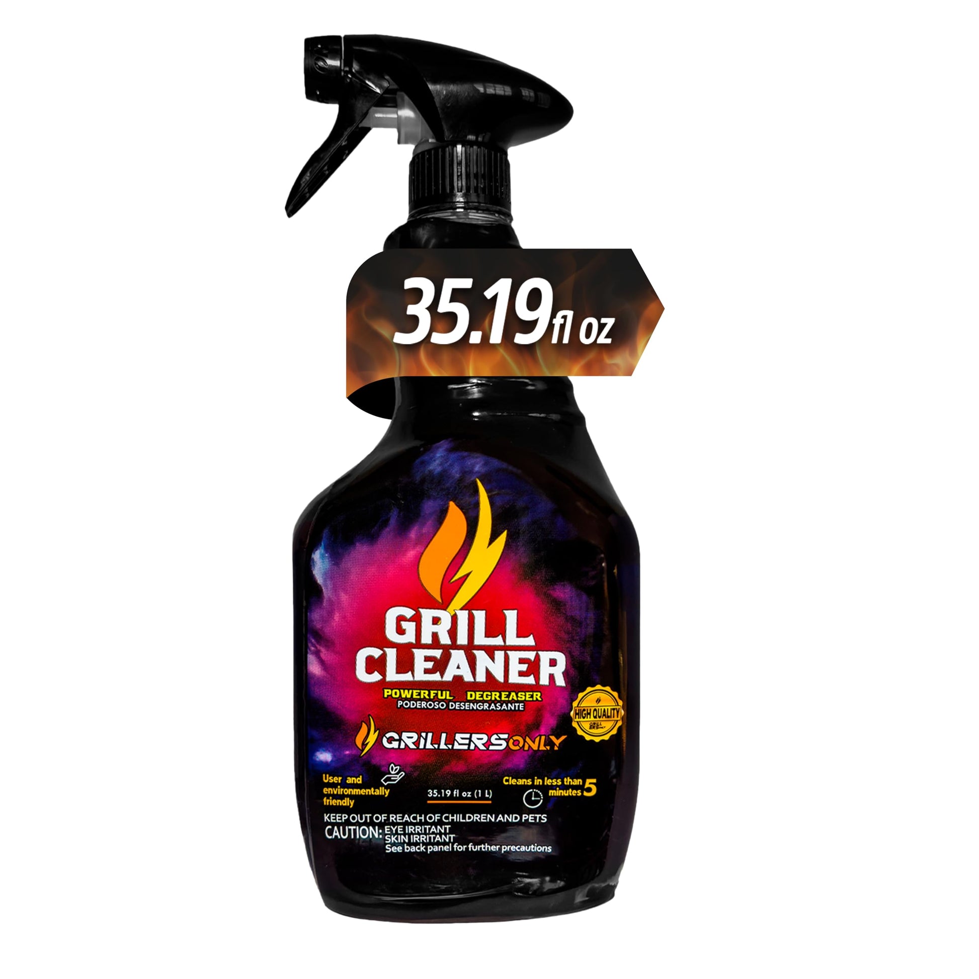 Grill Cleaner Spray & Degreaser | Heavy-Duty Grill Spray for BBQ, Griddles & Cast Iron Cleaner