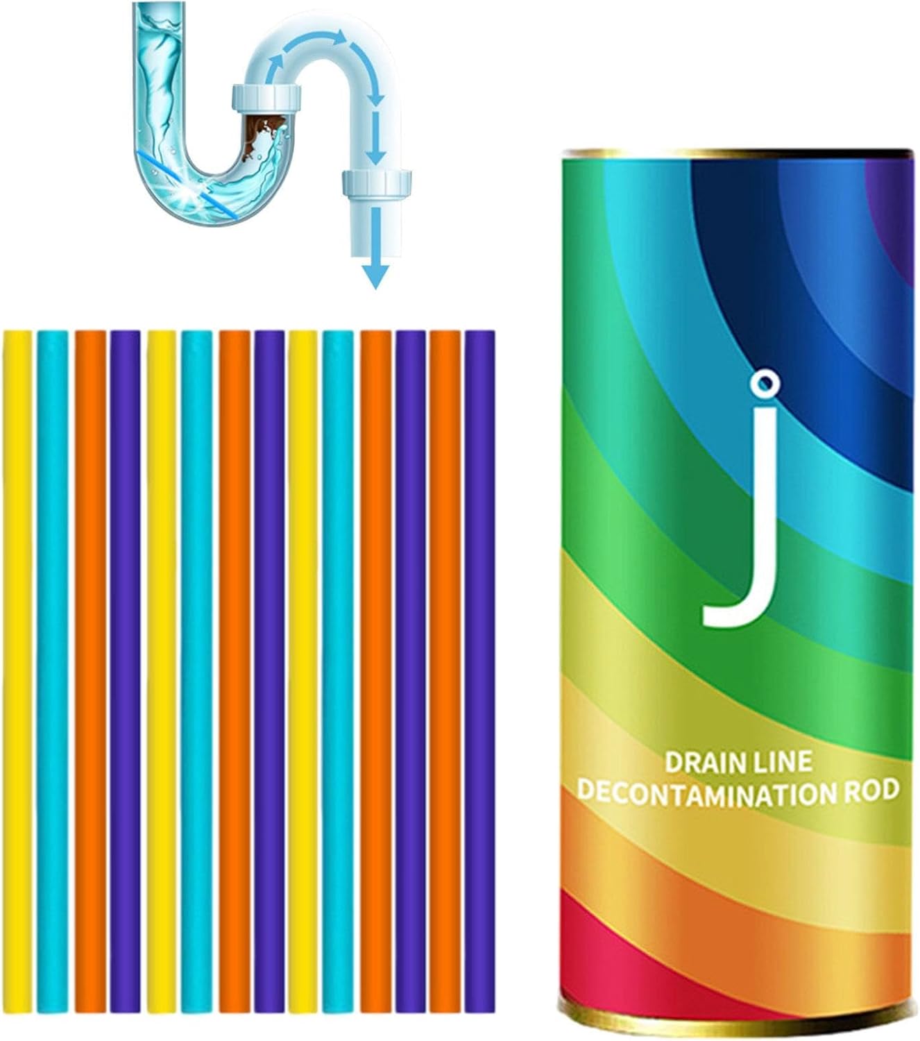 Drain Clog Remover Stick - Drain Clog Remover Tool - Anti-Gnat Unclogger for Descaling Sink Water Pipe Indoor Bathroom Toilet Tub Home