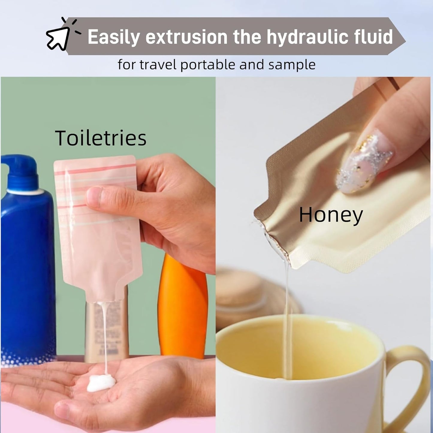 100 Pack 1.97x4.3 inch Heat Seal Sample Mylar Packets for Portable Travel Toiletries Empty Disposable Liquid Shampoo Pouch Single Serving Coffee Powder Condiments Food Storage (White)