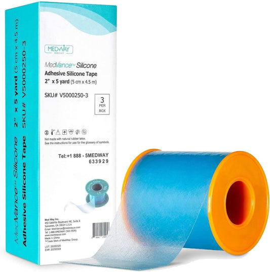 Medvance Cuttable Soft Silicone Tape - Waterproof Breathable Tape for All Skin Types - Easy Apply