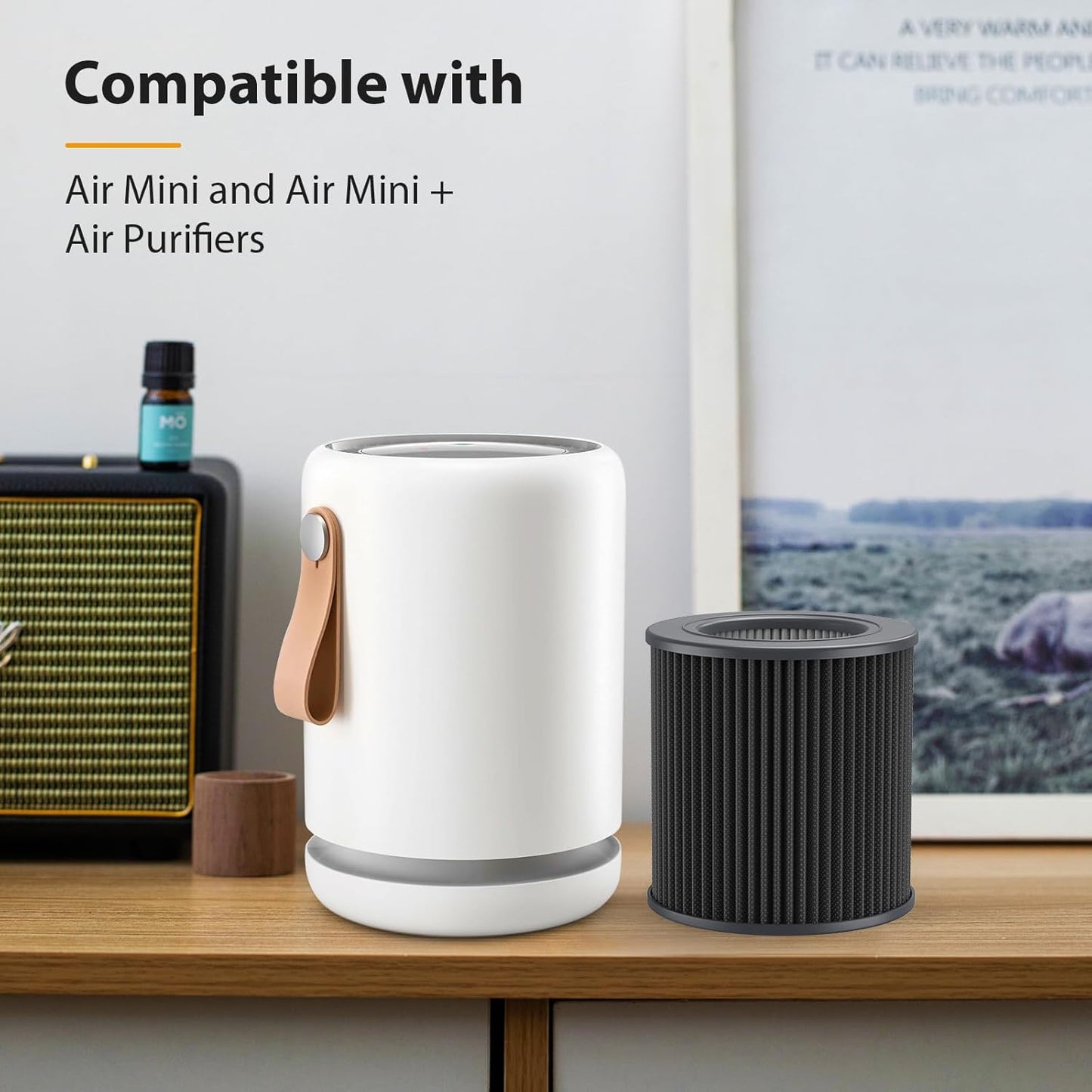 2 Pack Air Mini PECO-HEPA Replacement Filter Compatible with Molekule Air Purifier Mini/Mini+, 3-in-1 High-Efficiency Replacement Filter