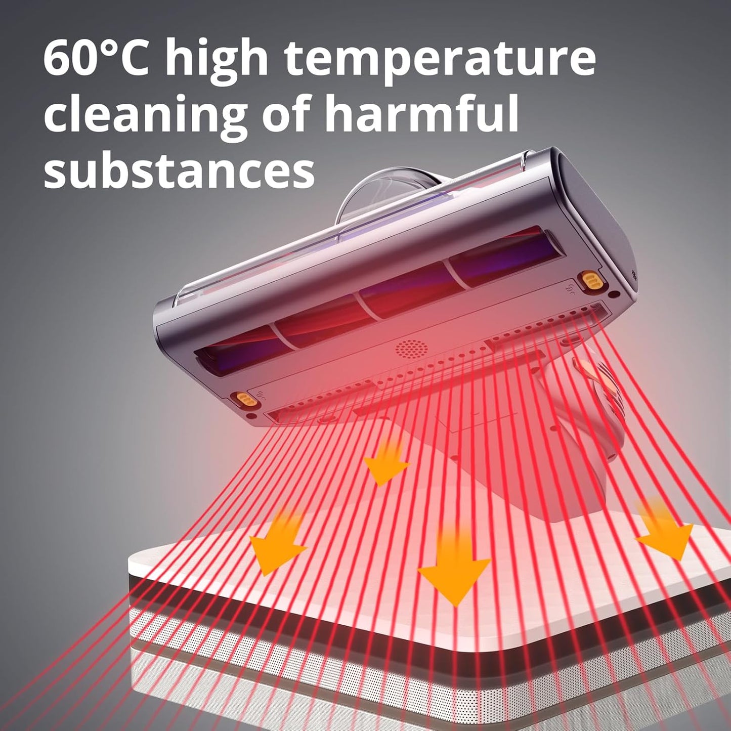 Jimmy BX7 Pro Mattress Vacuum Cleaner, Bed Vacuum Cleaner with UV-C & Ultrasonic & 5s Quick Heating, 16Kpa Suction 480W Handheld Vacuums for Dust & Pet Hair with HEPA(Gray, Corded)