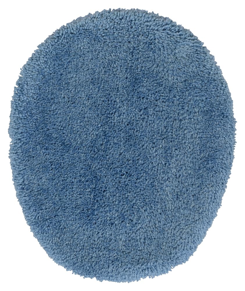 Garland Rug Traditional Nylon Washable Basin Blue 3 Piece Set - Lid, Contour, Bath Rug - Soft