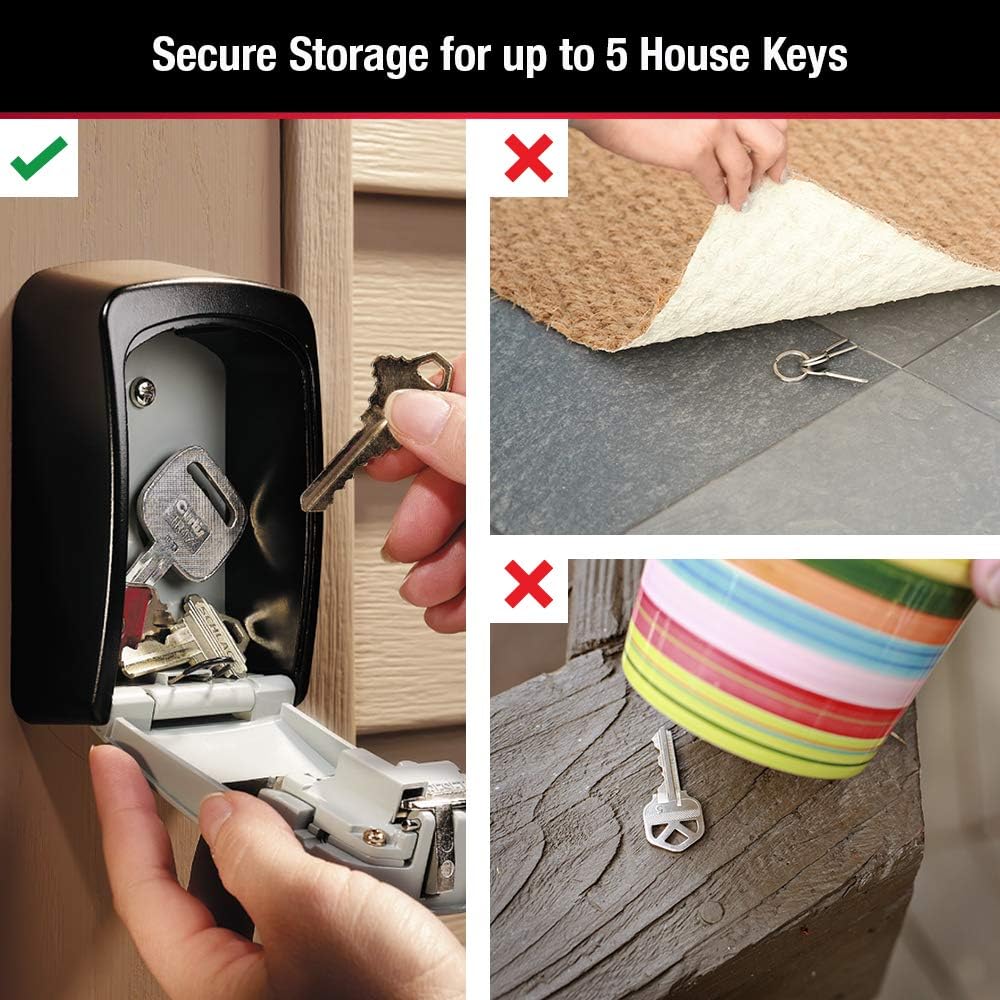 Master Lock 5-Key Combination Safe Black/Silver 5401D