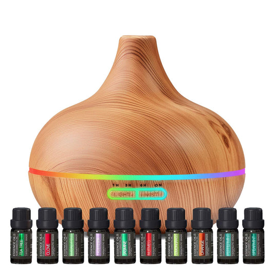 Ultimate Aromatherapy Diffuser & Essential Oil Set - Ultrasonic Top 10 Oils Modern with 4 Timer 7