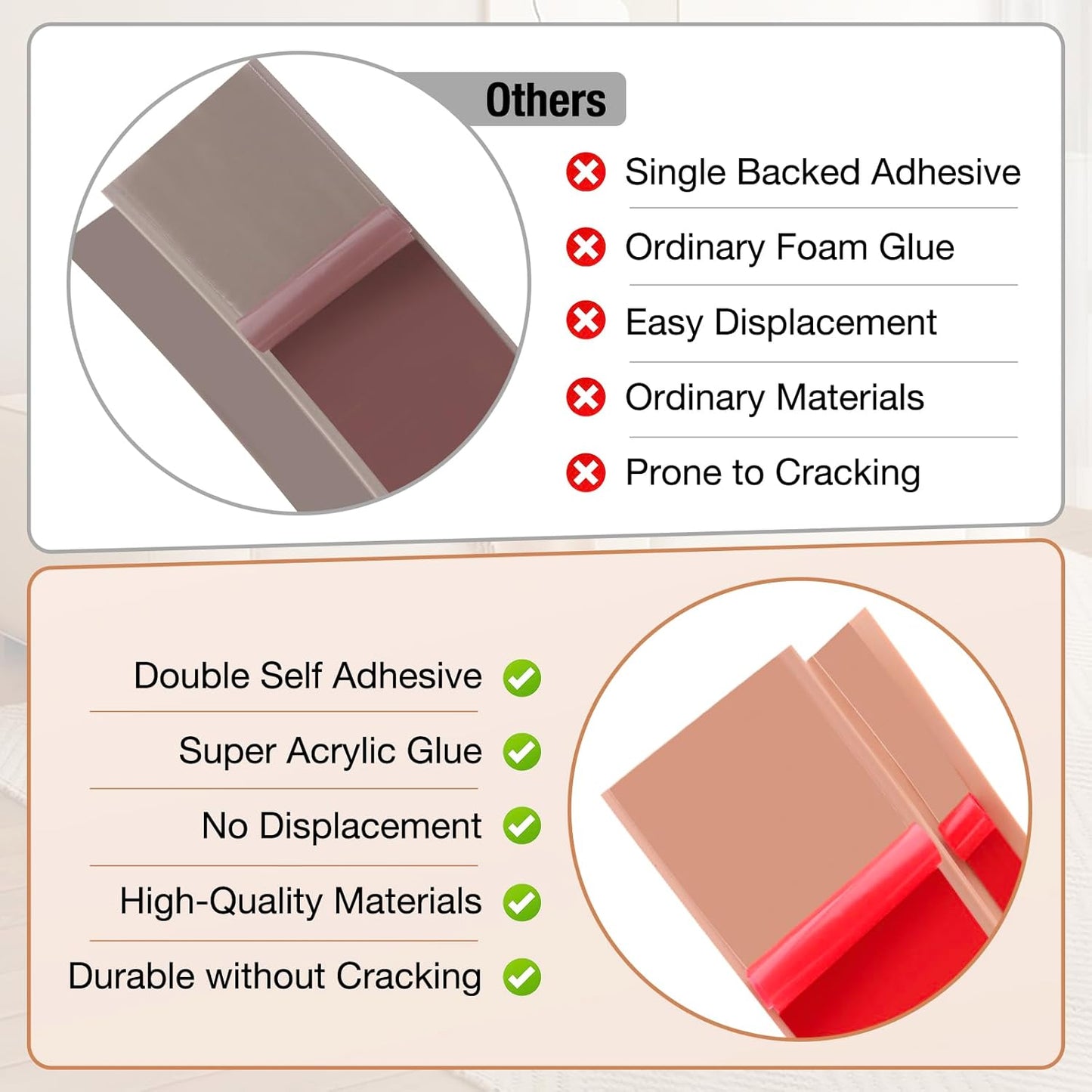 Floor Transition Strip Self Adhesive Vinyl Door Threshold for Doorways Carpet Edging Trim Overlap Edge Reducer for Laminate Floor, Carpet, Tile (Smoked Brown Wood Grain, 3/5" to 4/5", 3.3Ft)