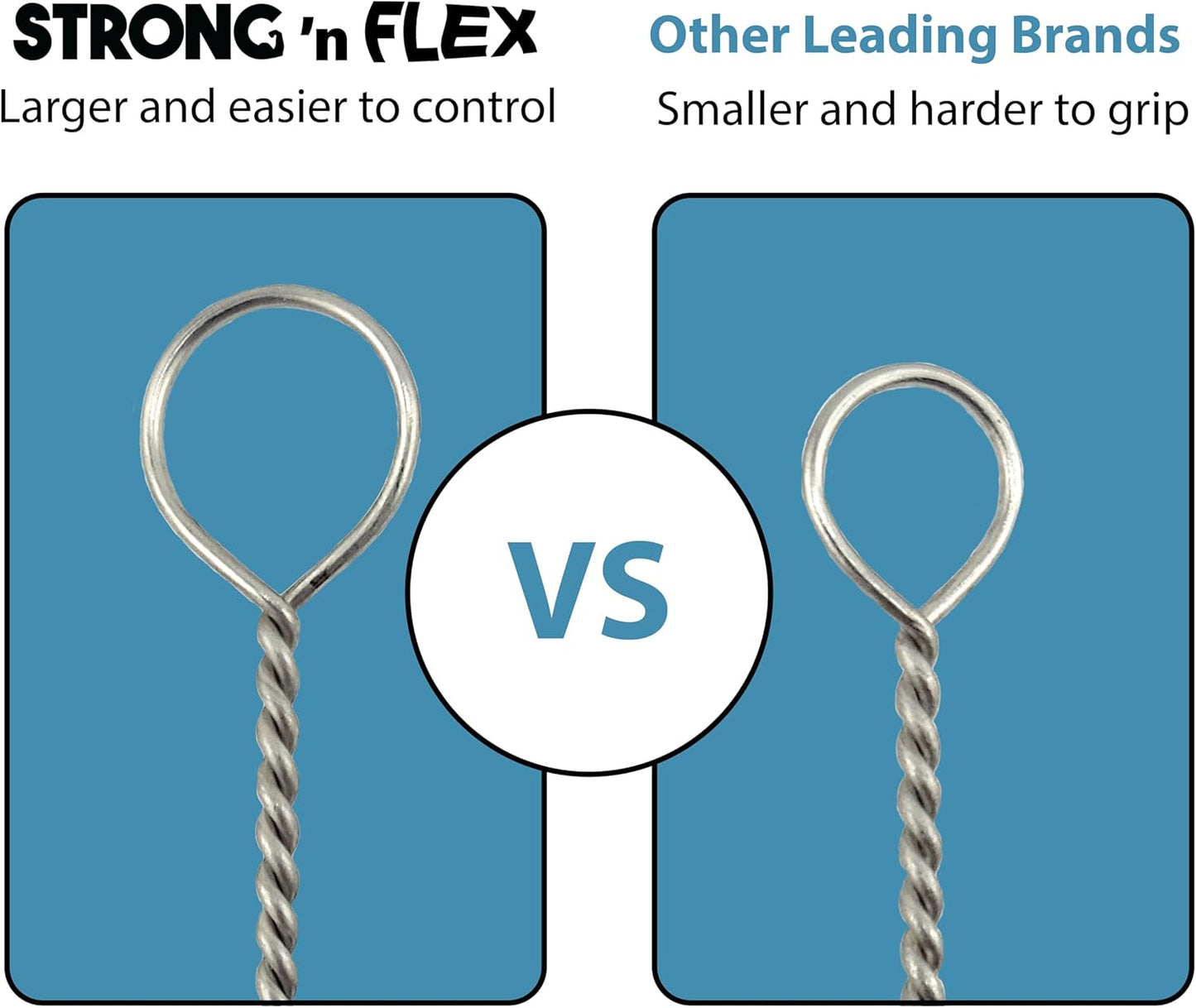 Strong 'n Flex Nylon Straw Cleaner Brushes – Fan-Shaped End for Tight Spaces, Ideal for Reusable Straws, Water Bottles, Sippy Cups & Pipes – Includes Zippered Pouch – 12" Long – Set of 10