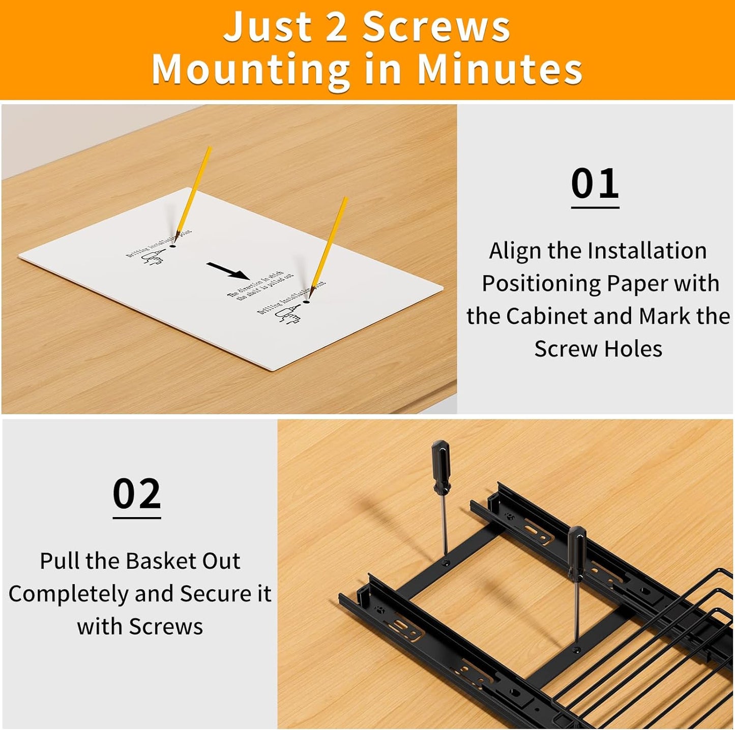 RCHYFEED Pull Out Spice Rack Organizer for Cabinet,Slide out Spice Organizer for Inside Cabinets,Heavy Duty Spice Organization for Kitchen and Pantry,Seasoning,Sauces(1-Tier,6.5" Wx10.5 Dx2.5 H)