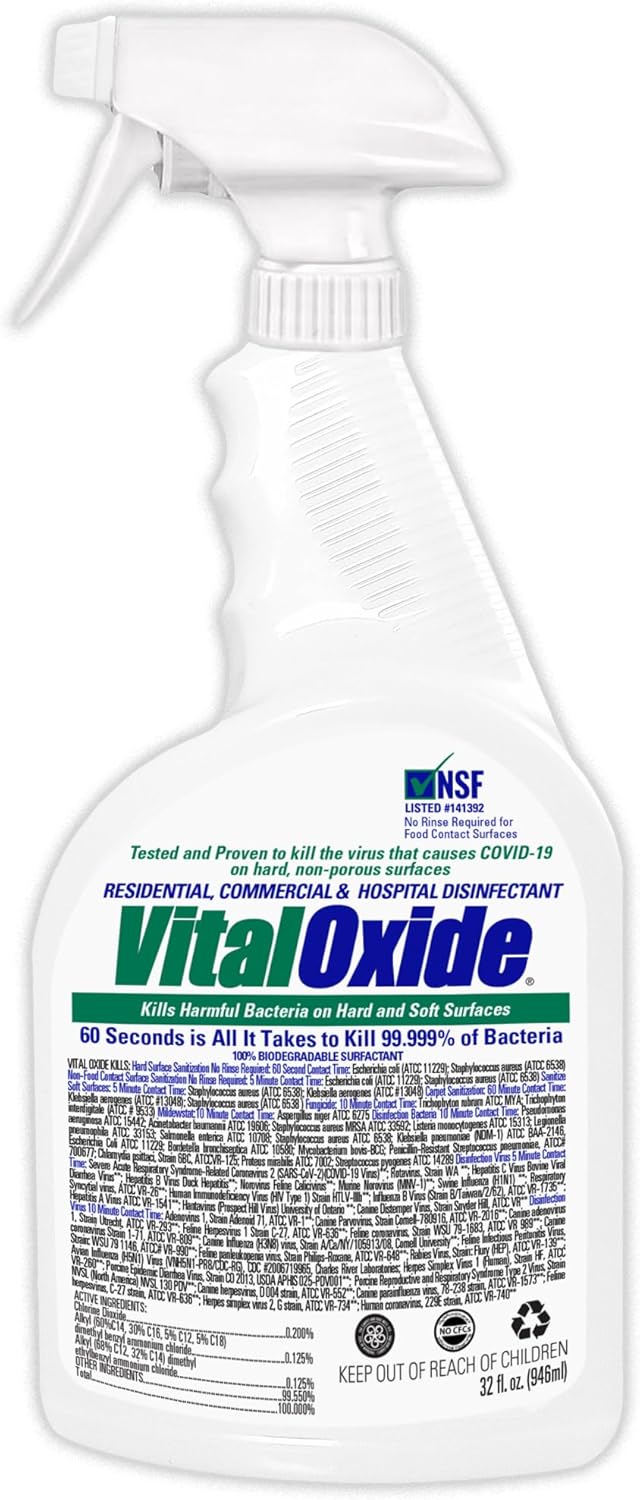 Vital Oxide: Disinfectant, Deodorizer, Cleaner.32fl.oz