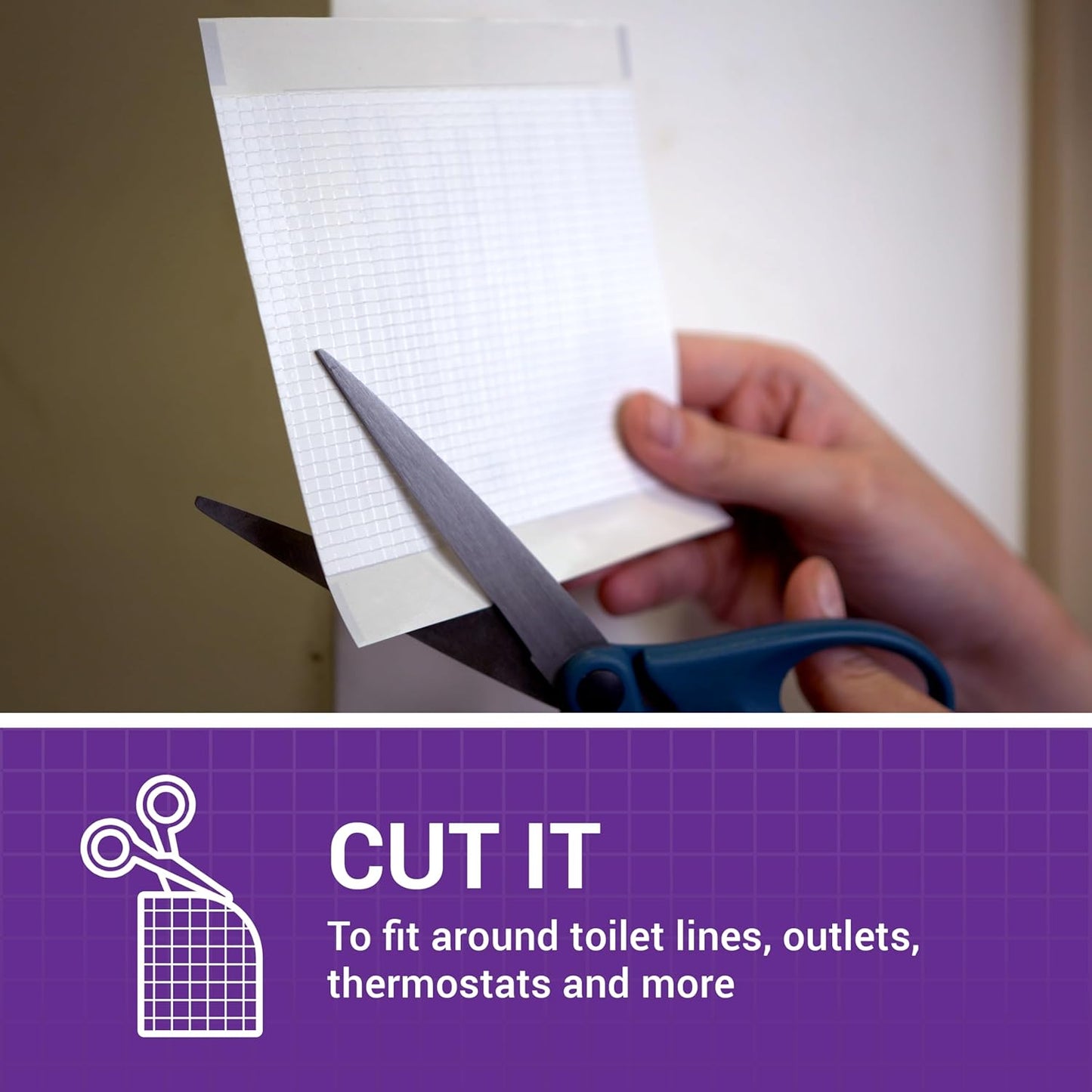 StrongPatch® 4 in. x 4 in. Flexible Self-Adhesive Wall Repair Patch (3-Pack) – Versatile, Cut-to-Fit, Easy Application for Holes, Cracks, and Corners