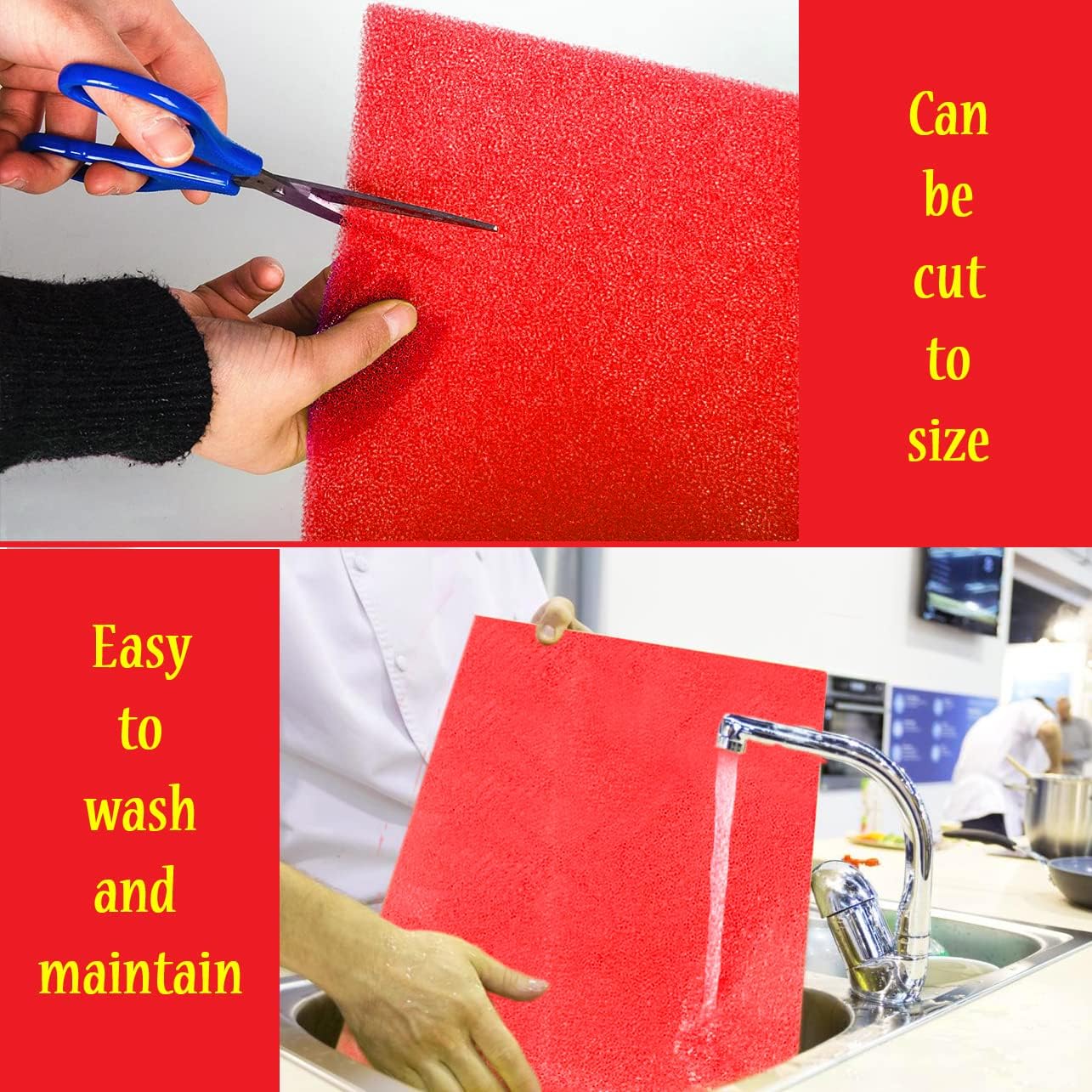 Dualplex® Fruit & Veggie Life Extender Liner for Fridge Refrigerator Drawers, 12x15 Inches (4 Pack) – Extends The Life of Your Produce & Prevents Spoilage (Red)